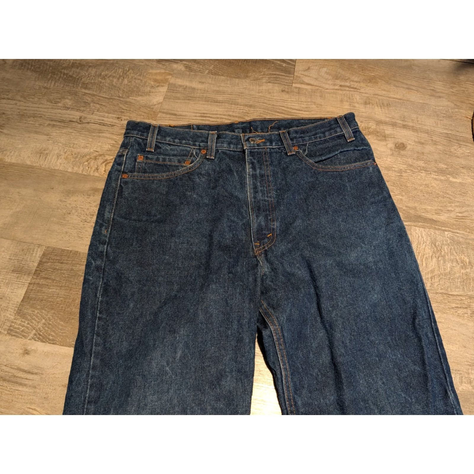 Levi's VINTAGE Levi's 517 Jeans Men 36x28 Dark Blue 90s Retro USA Made Five-Pocket Straight Mens Size US 36 / EU 52 - 3 Thumbnail