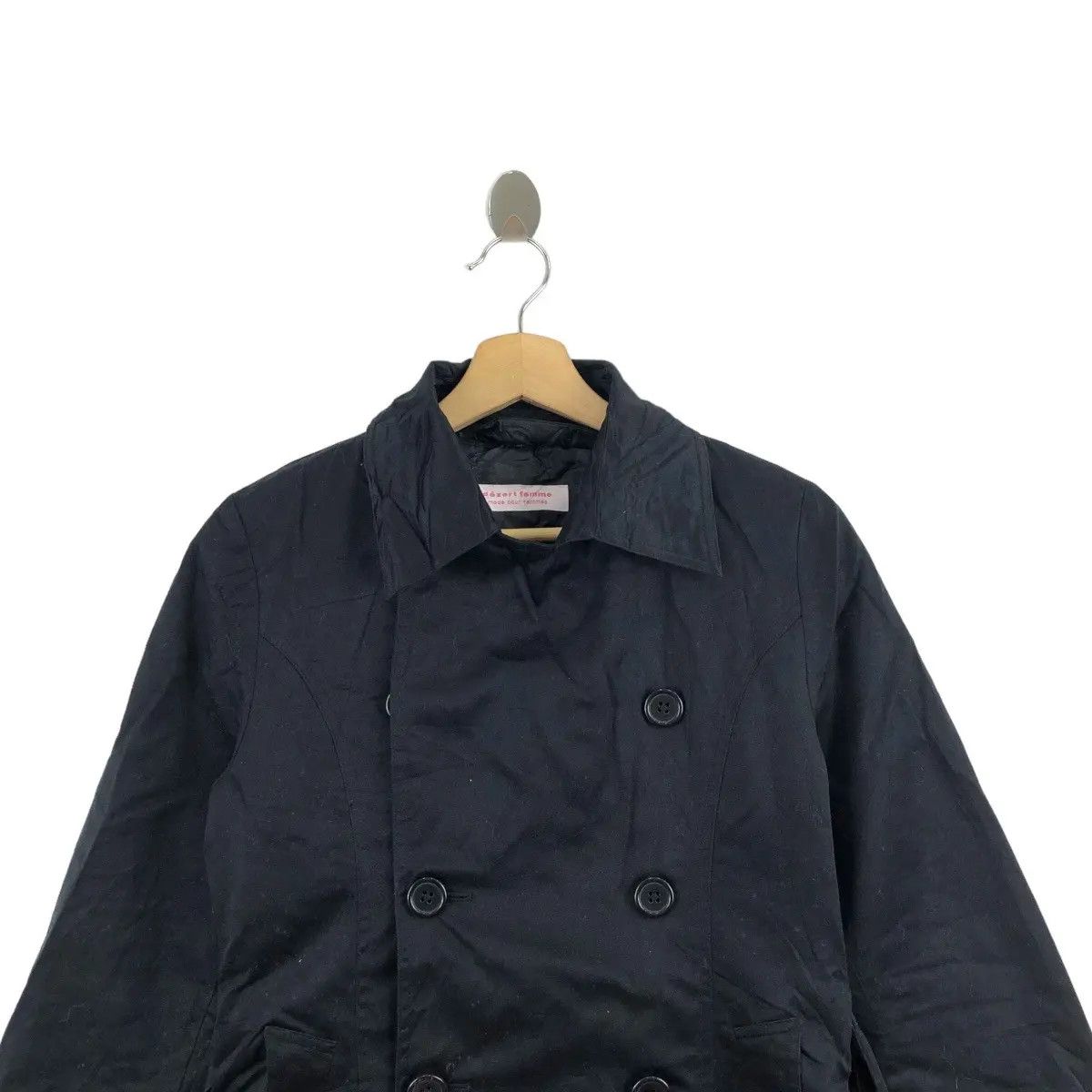 Vintage Vtg DEZERT FEMME JAPAN Mode Pour Peacoat Trench Coat Jacket Size S / US 4 / IT 40 - 5 Thumbnail