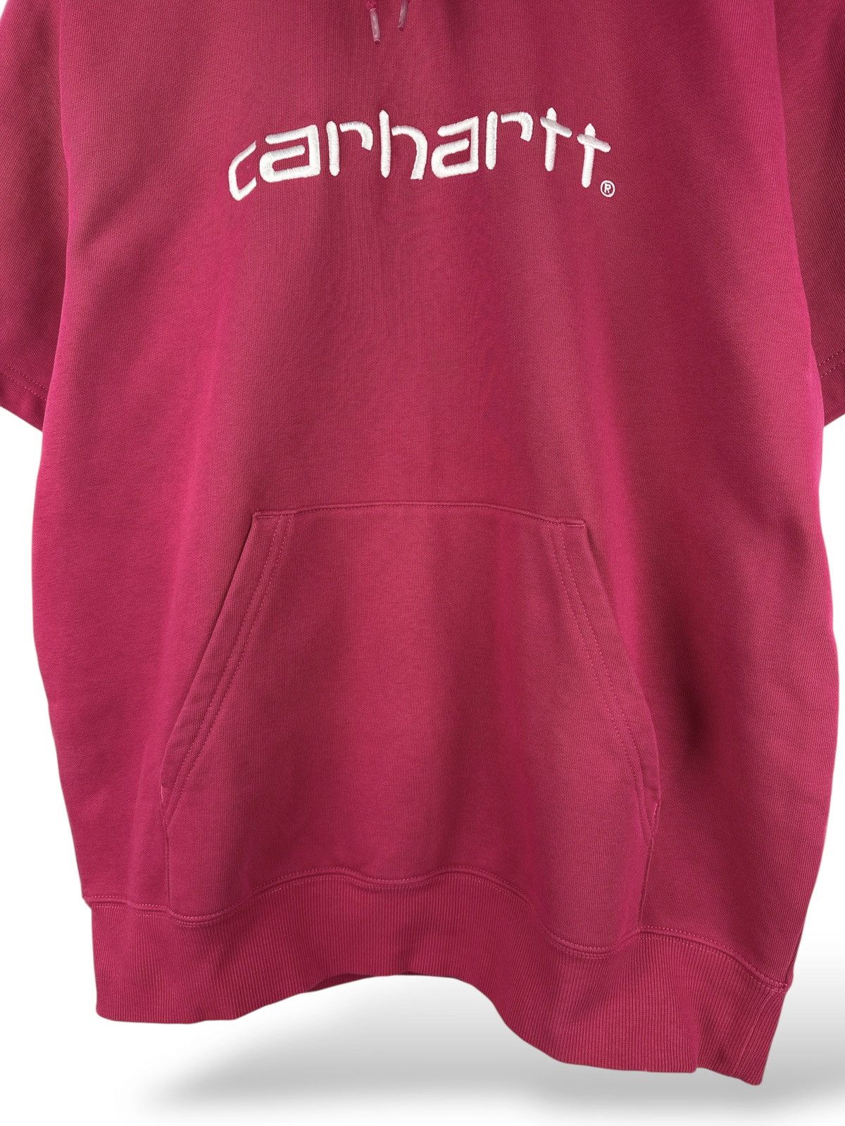 Carhartt Wip Carhartt WIP Embroidered Logo Pink Hoodie Short Sleeve Size US L / EU 52-54 / 3 - 4 Thumbnail