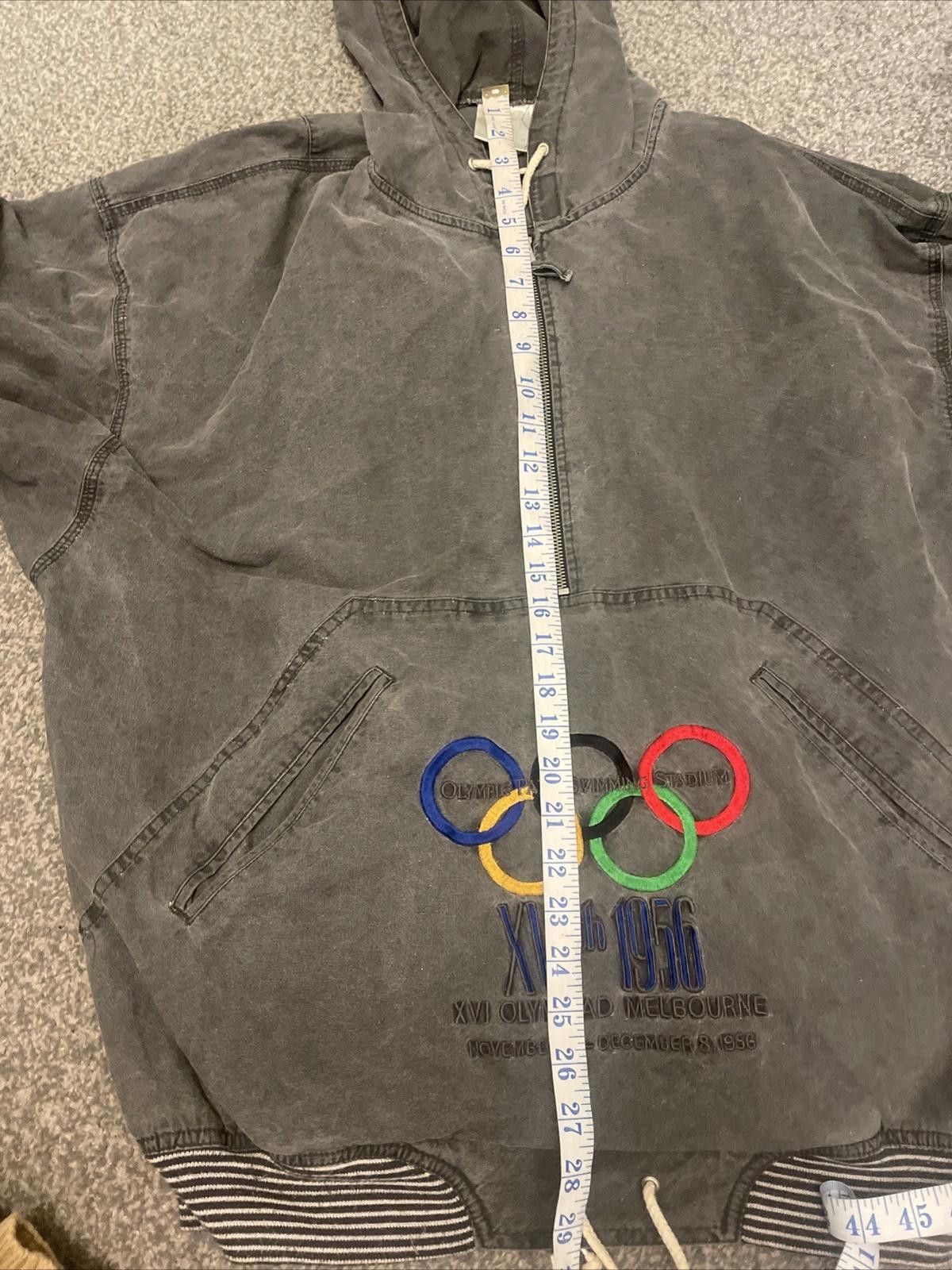 Adidas Vintage 80s Adidas Olympic Centennial 1956 Grey Jacket XL Size US XL / EU 56 / 4 - 7 Thumbnail