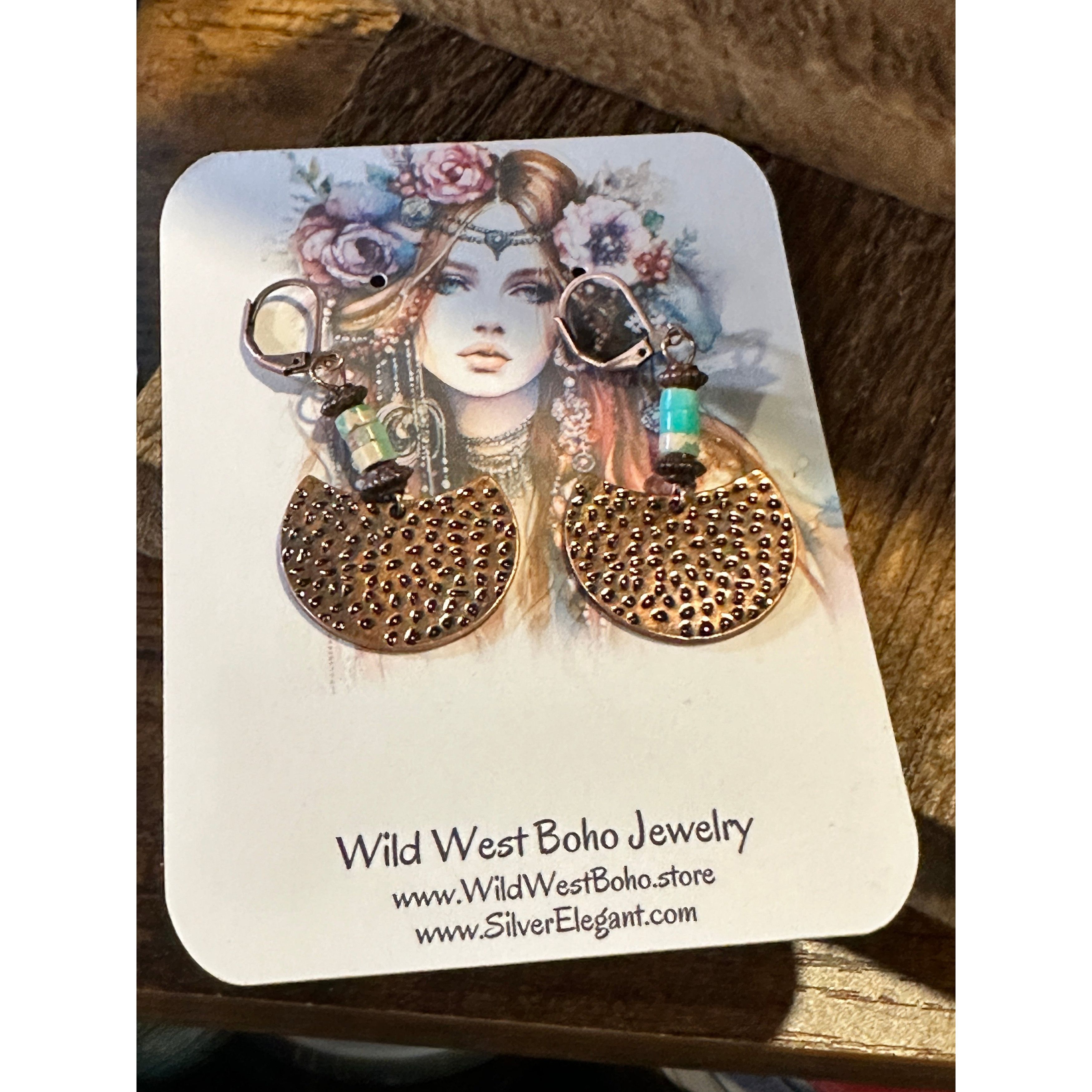 Other Boho Vintage Chic Southwestern Copper Dangle Wire Earrings, Size ONE SIZE - 2 Thumbnail