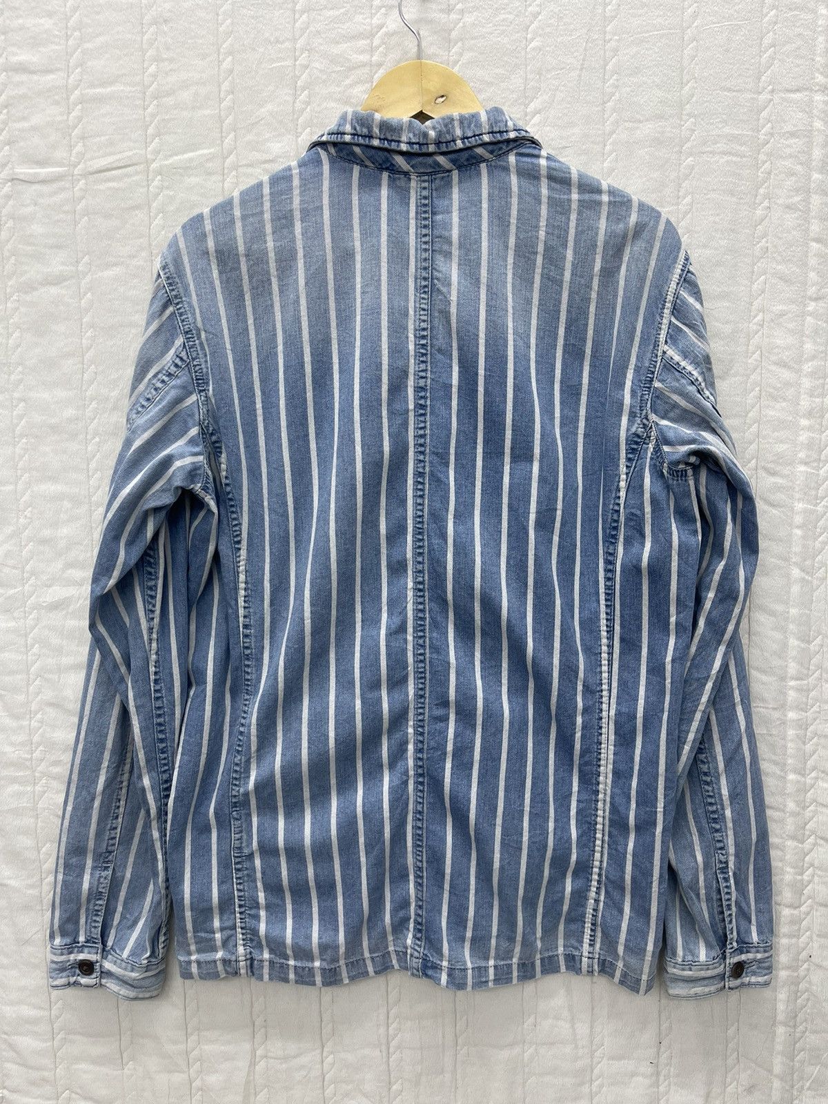 Nudie Jeans STEALS💥NUDIE JEANS HICKORY DENIM JACKET Size US M / EU 48-50 / 2 - 4 Thumbnail