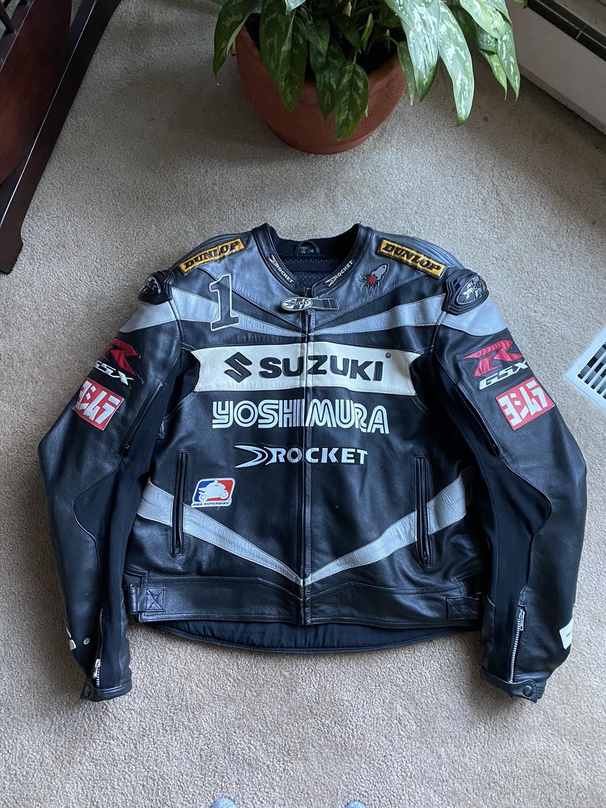 Vintage Joe Rocket Racing Moto Mat Mladin Suzuki Jacket Size 50