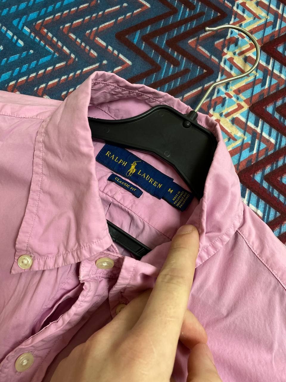 Polo Ralph Lauren × Vintage Polo Ralph Lauren Classic Fit Shirt Men's Medium Pink Size US M / EU 48-50 / 2 - 2 Thumbnail