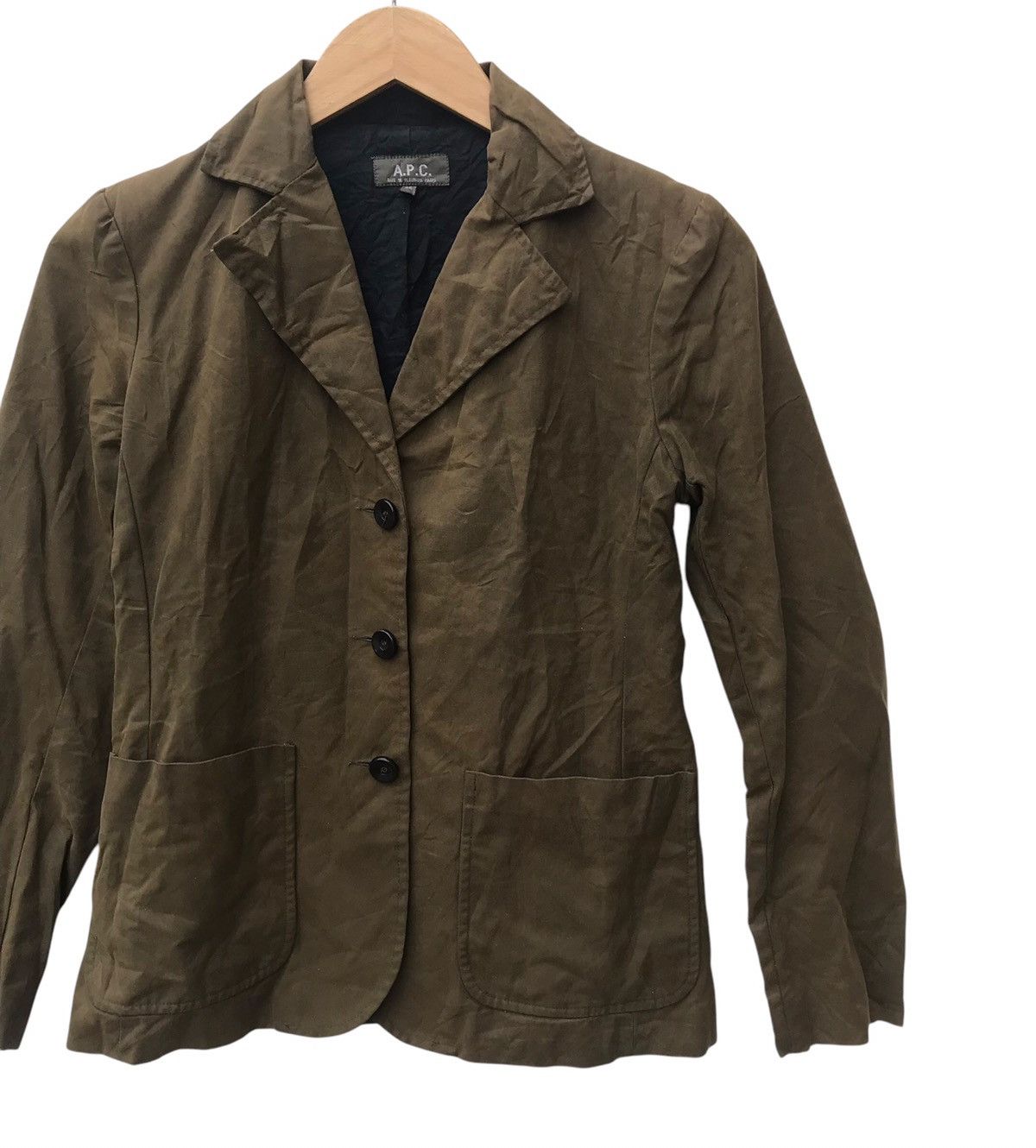 A.P.C. Apc France Wax Blazer Coat Apc Women Wax Jacket Size S / US 4 / IT 40 - 3 Thumbnail