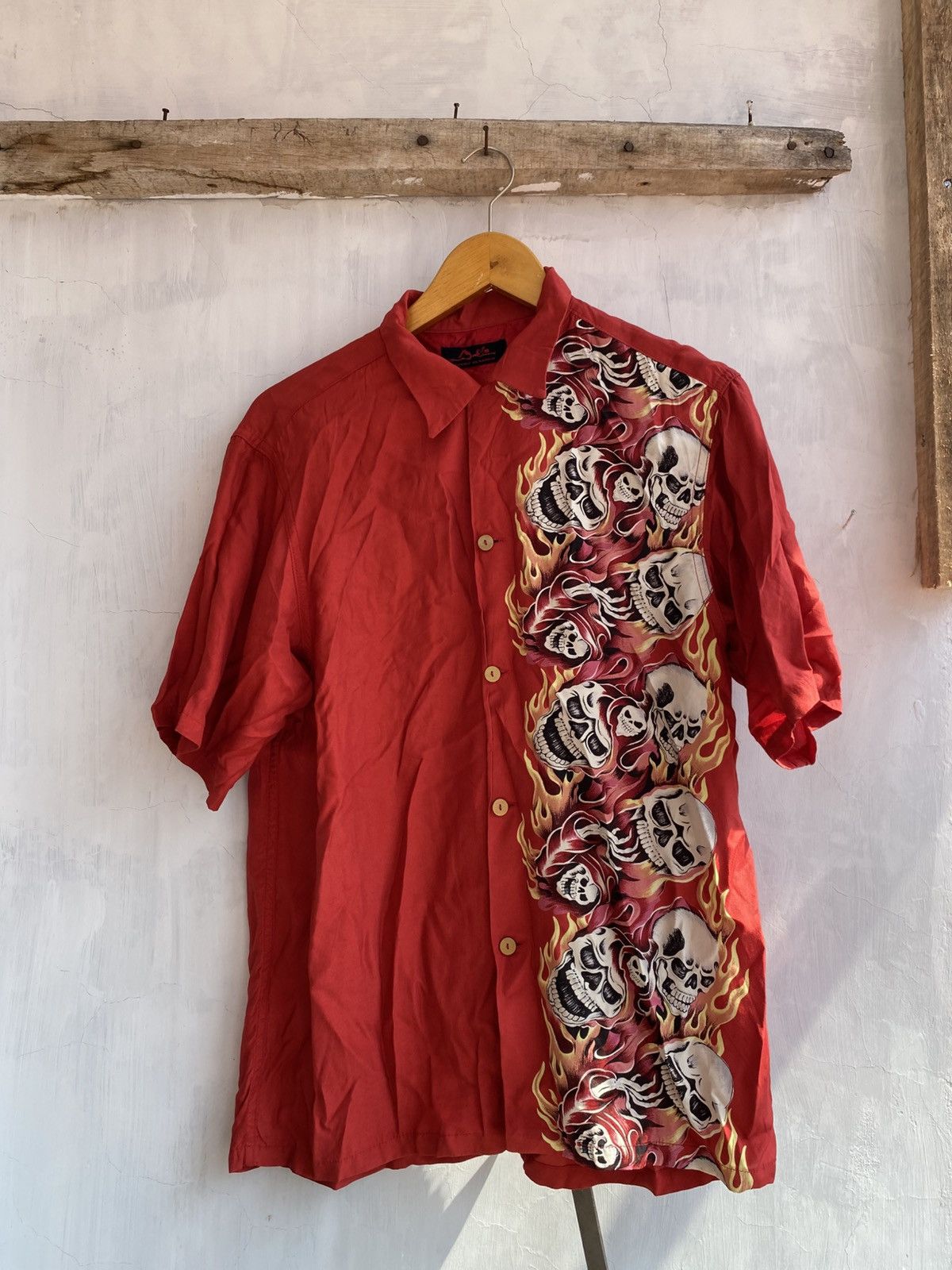 Hysteric Glamour hawaiian shirt flame skull Size US M / EU 48-50 / 2 - 1 Thumbnail