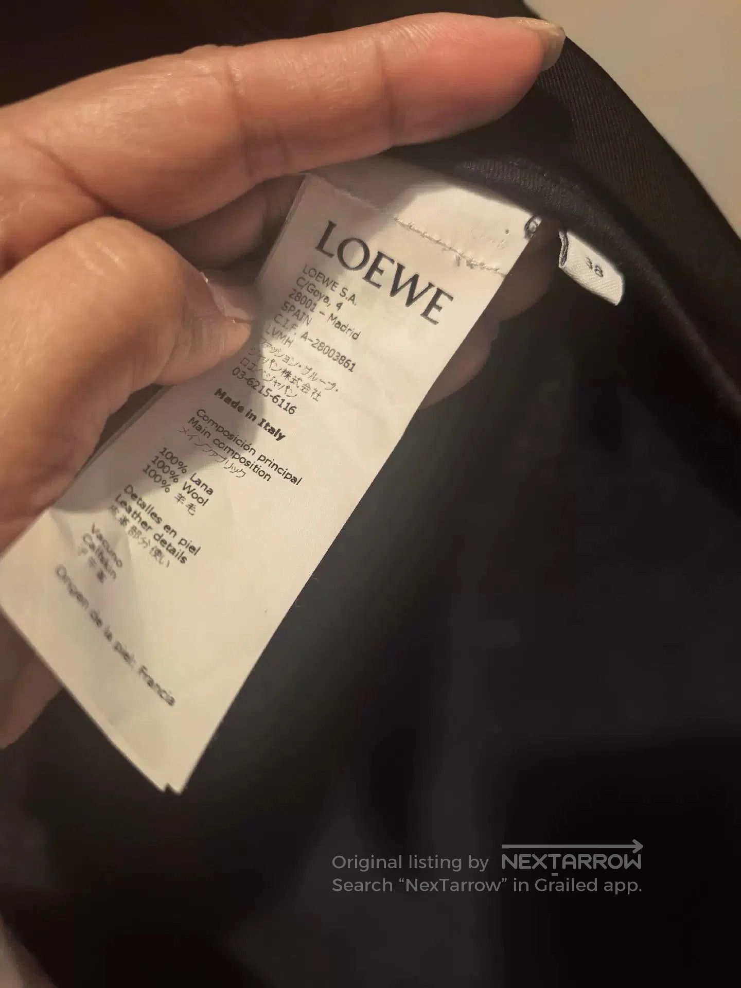 Loewe LOEWE Blue Wool Blend Coat. Size US S / EU 44-46 / 1 - 4 Thumbnail