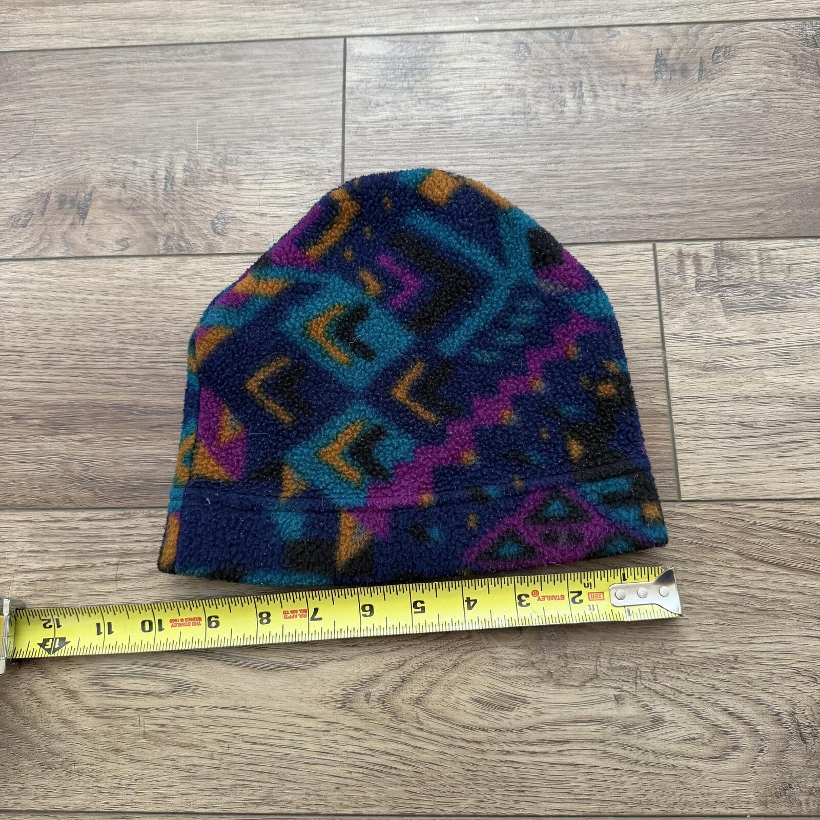 Other Vintage Fleece Beanie Geometric Abstract Ski Outdoor Size ONE SIZE - 4 Thumbnail