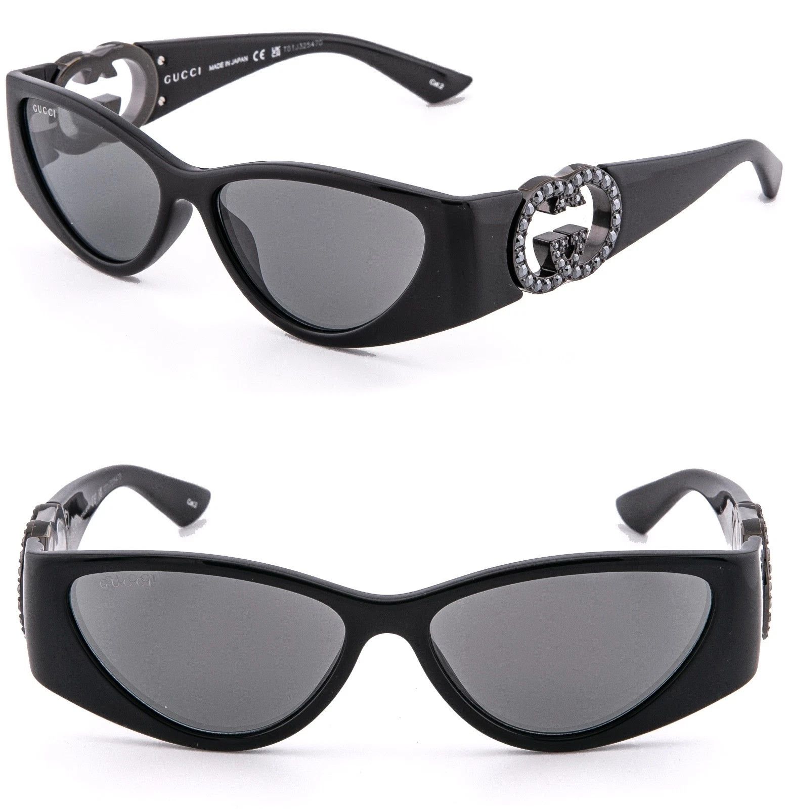 Gucci GUCCI GG1824S Black Cat Mask 1824 GG Logo Sunglasses 004 Size ONE SIZE - 1 Thumbnail