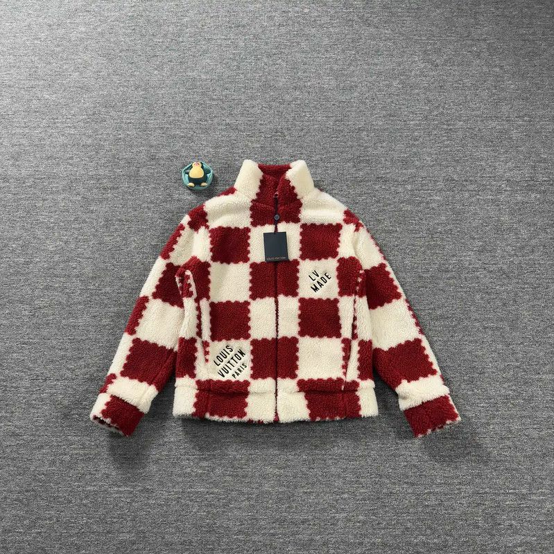Louis Vuitton Louis Vuitton Red Wool Checker Jacket 0089 Size US S / EU 44-46 / 1 - 1 Thumbnail