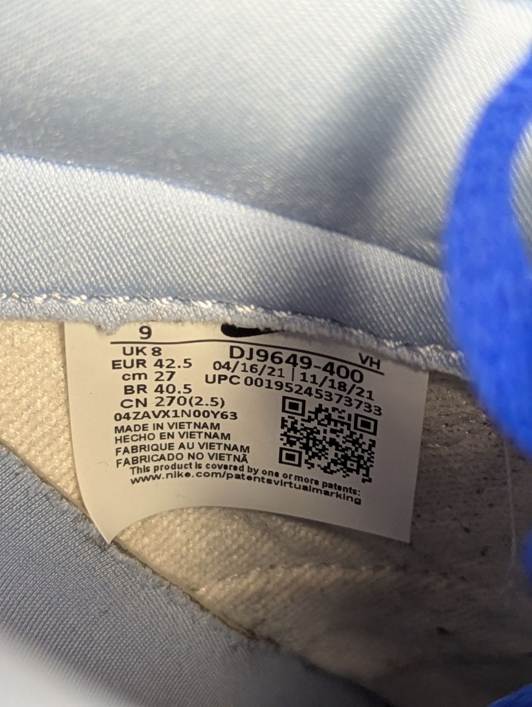 Nike Sunk low union Argon Size US 9 / EU 42 - 8 Thumbnail