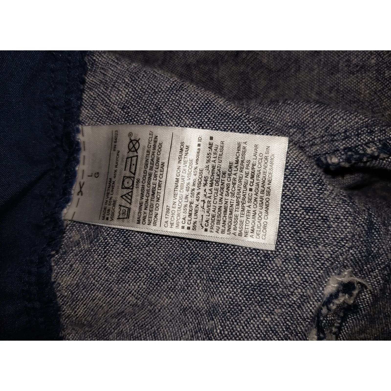 Old Navy **Women's Large Blue Linen Rayon Blend Elastic Waist Drawstring Pants** User: Women's Large Blue Linen Rayon Blend Elastic Waist Drawstring Pants Size 36" / US 14 / IT 50 - 6 Thumbnail