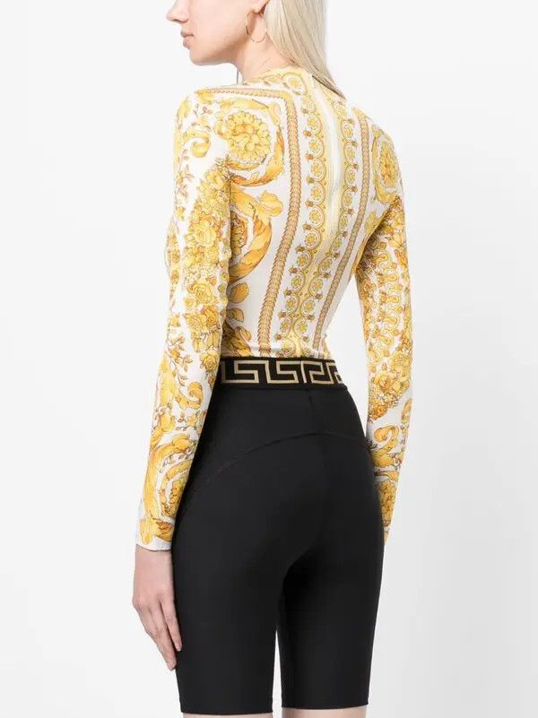 Versace o1y0226 Bodysuit in Yellow/White Size M / US 6-8 / IT 42-44 - 4 Thumbnail