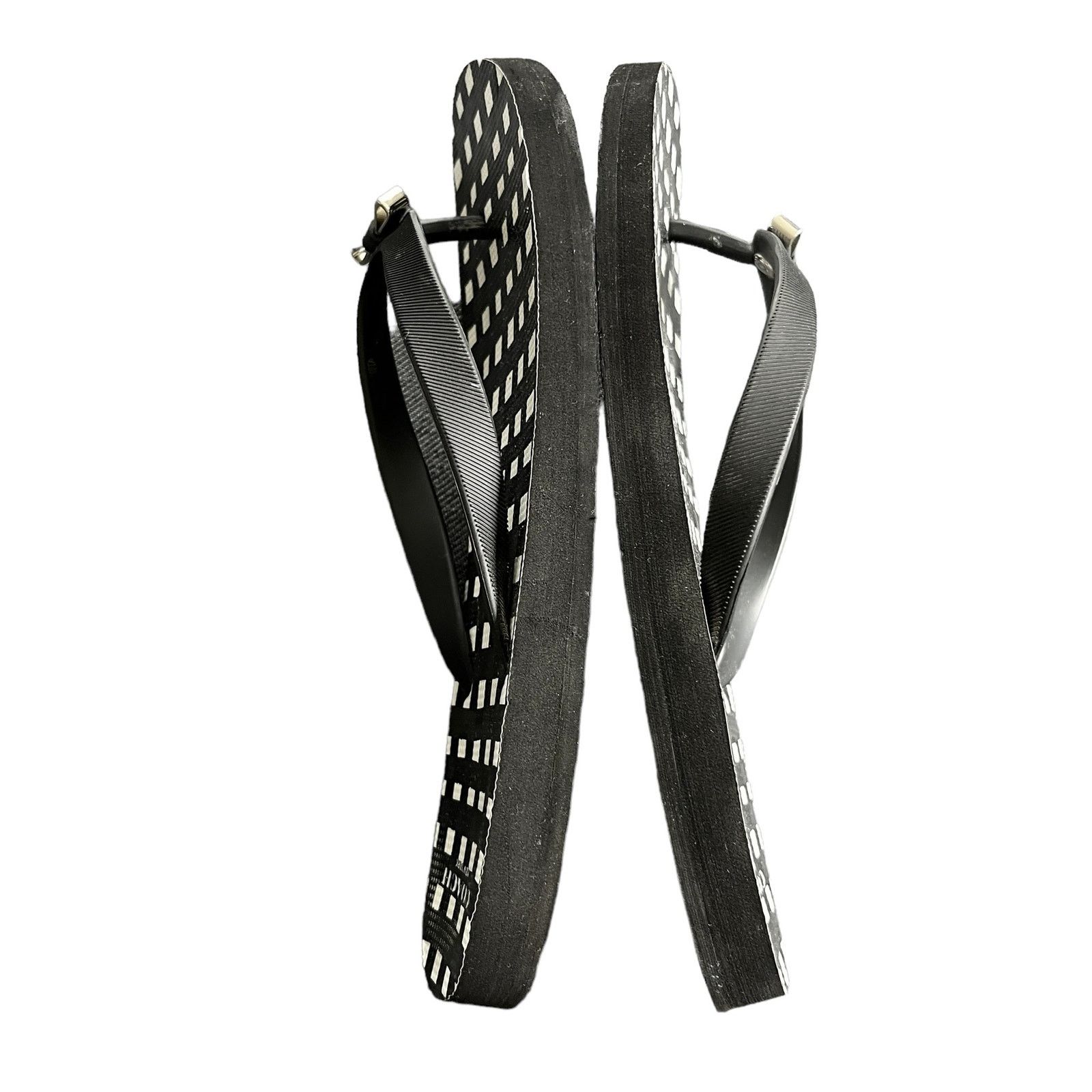 Coach Coach Amel Sandals Flip Flops Black White Silver Bow 7-8 Size US 7.5 / IT 37.5 - 5 Thumbnail