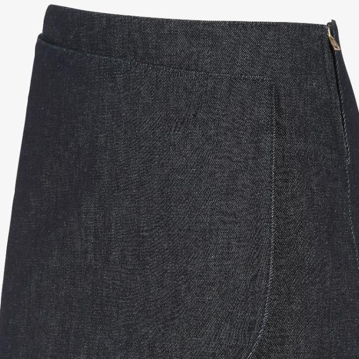 Fendi o1s1wg110825 Skirt in Blue Size 26" / US 2 / IT 38 - 3 Thumbnail