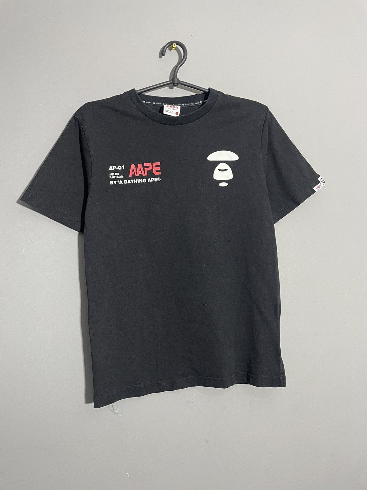 Aape × Bape Aape by a Bathing ape black logo tshirt size M Size US S / EU 44-46 / 1 - 2 Thumbnail
