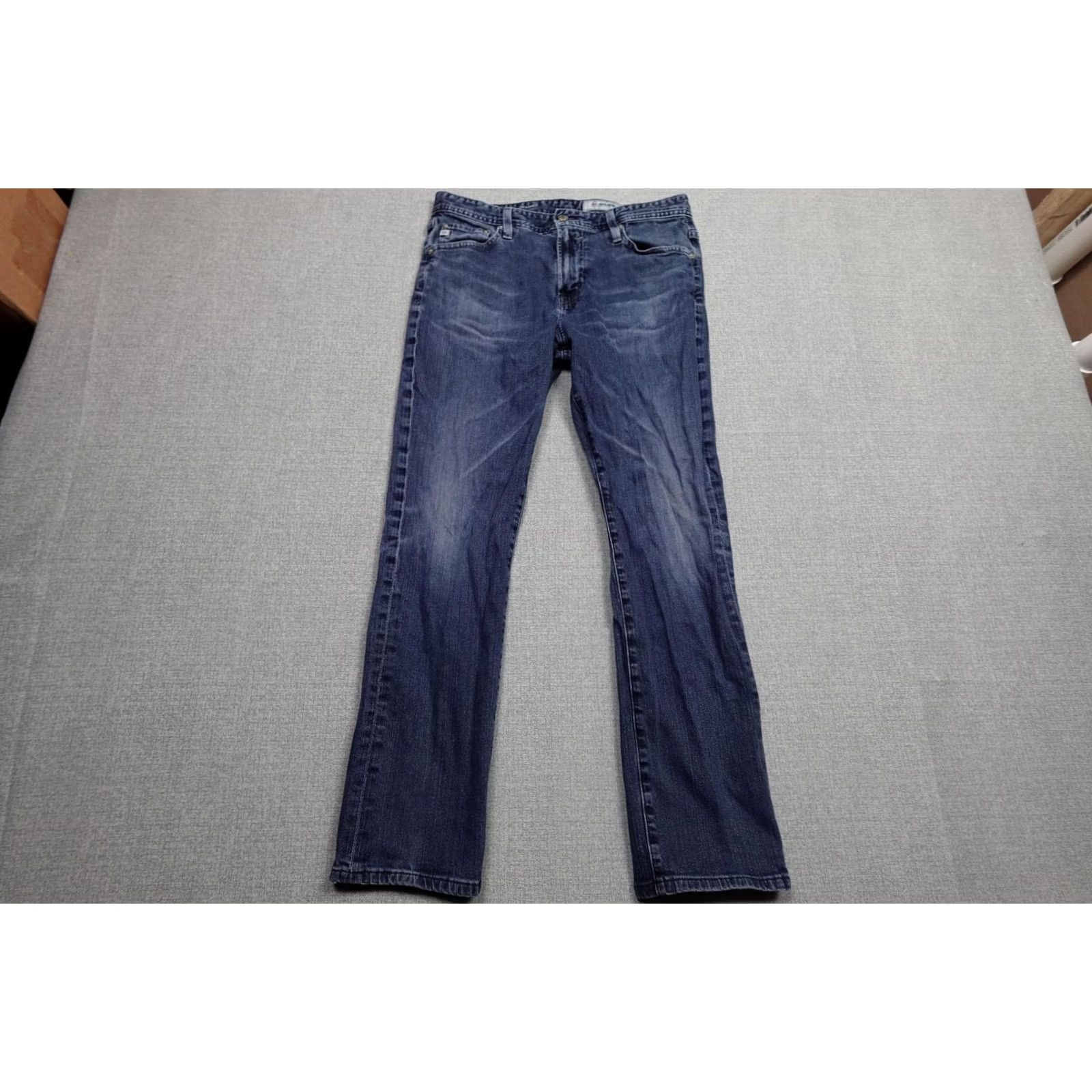 Vintage AG Adriano Goldschmied The Everett Jeans Mens 33x30 Slim Straight Blue Stretch Denim Five-Pocket Powerhouse Regular Rise Mid Vintage: No Size US 33 - 3 Thumbnail