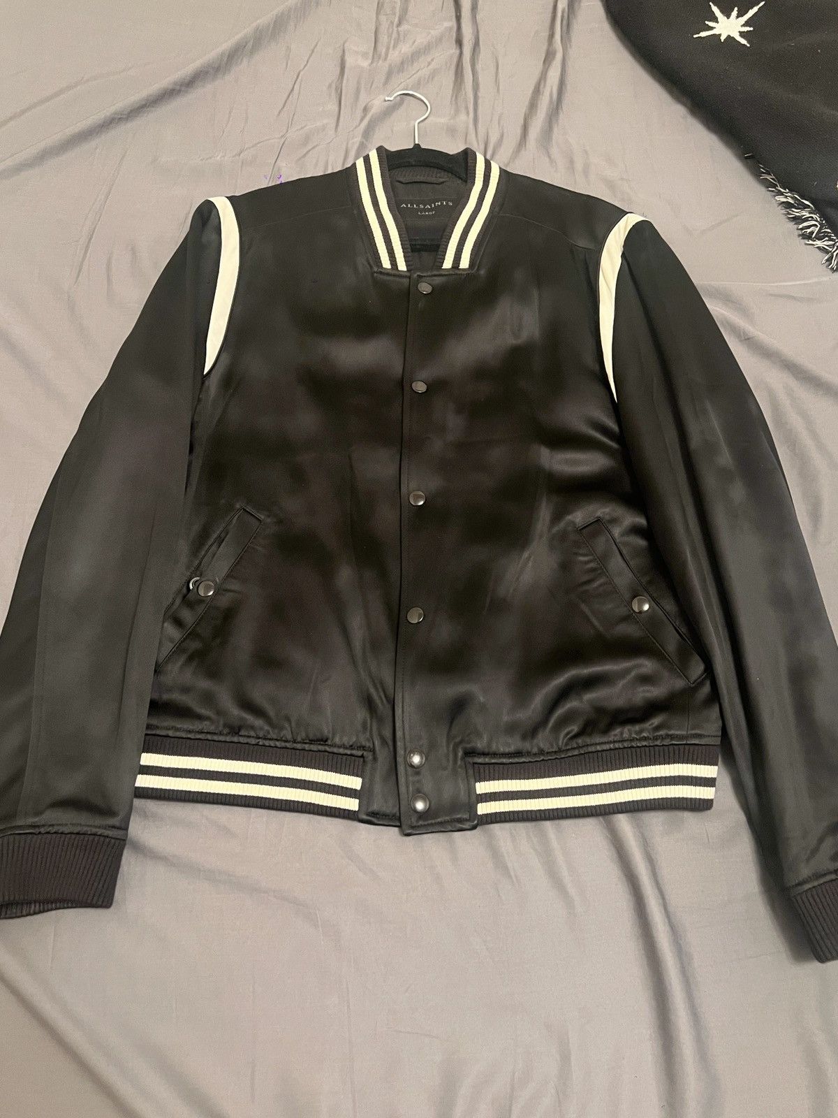 Allsaints Allsaints black varsity Jacket Size US L / EU 52-54 / 3 - 6 Thumbnail