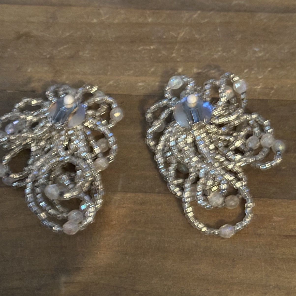 Vintage Vintage spiral loop bead clip on earrings Size ONE SIZE - 5 Thumbnail