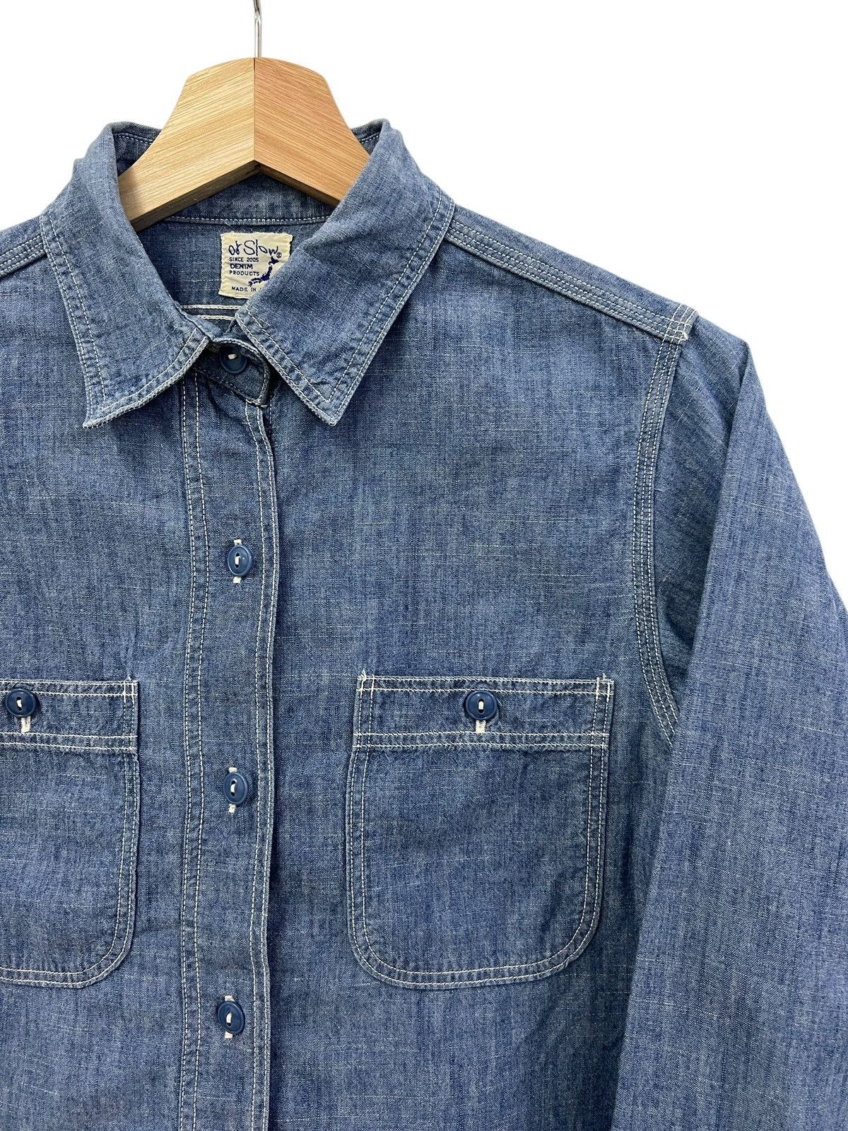 Orslow Orslow Chambray Button Up Shirt Size S / US 4 / IT 40 - 3 Thumbnail