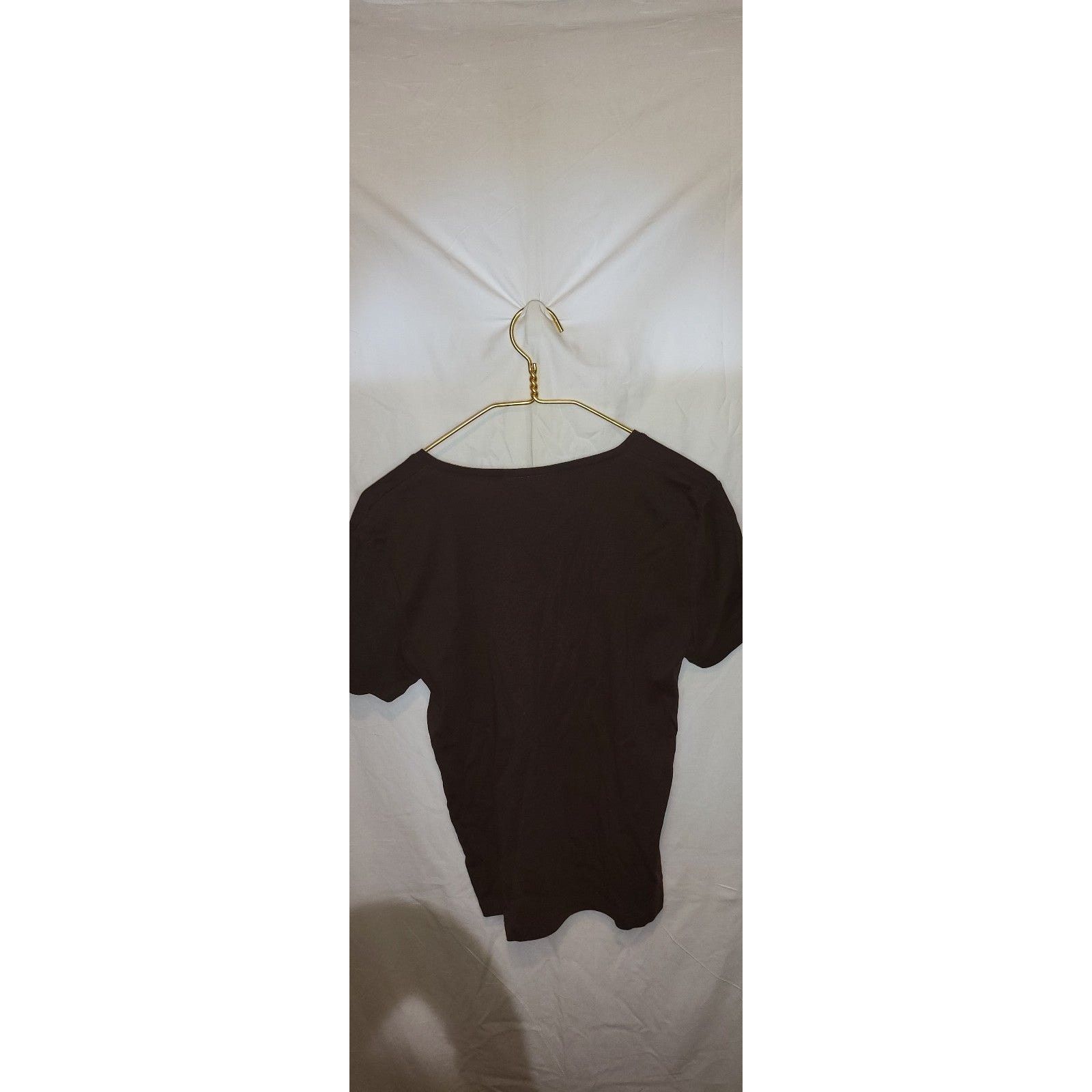Other Brown Karen Scott Vneck cotton Short Sleeve Top Size PXL Size XL / US 12-14 / IT 48-50 - 2 Thumbnail