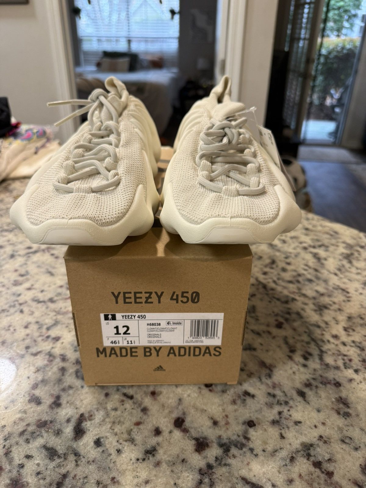 Yeezy Adidas Yeezy 450 Cloud White Size US 12 / EU 45 - 1 Thumbnail