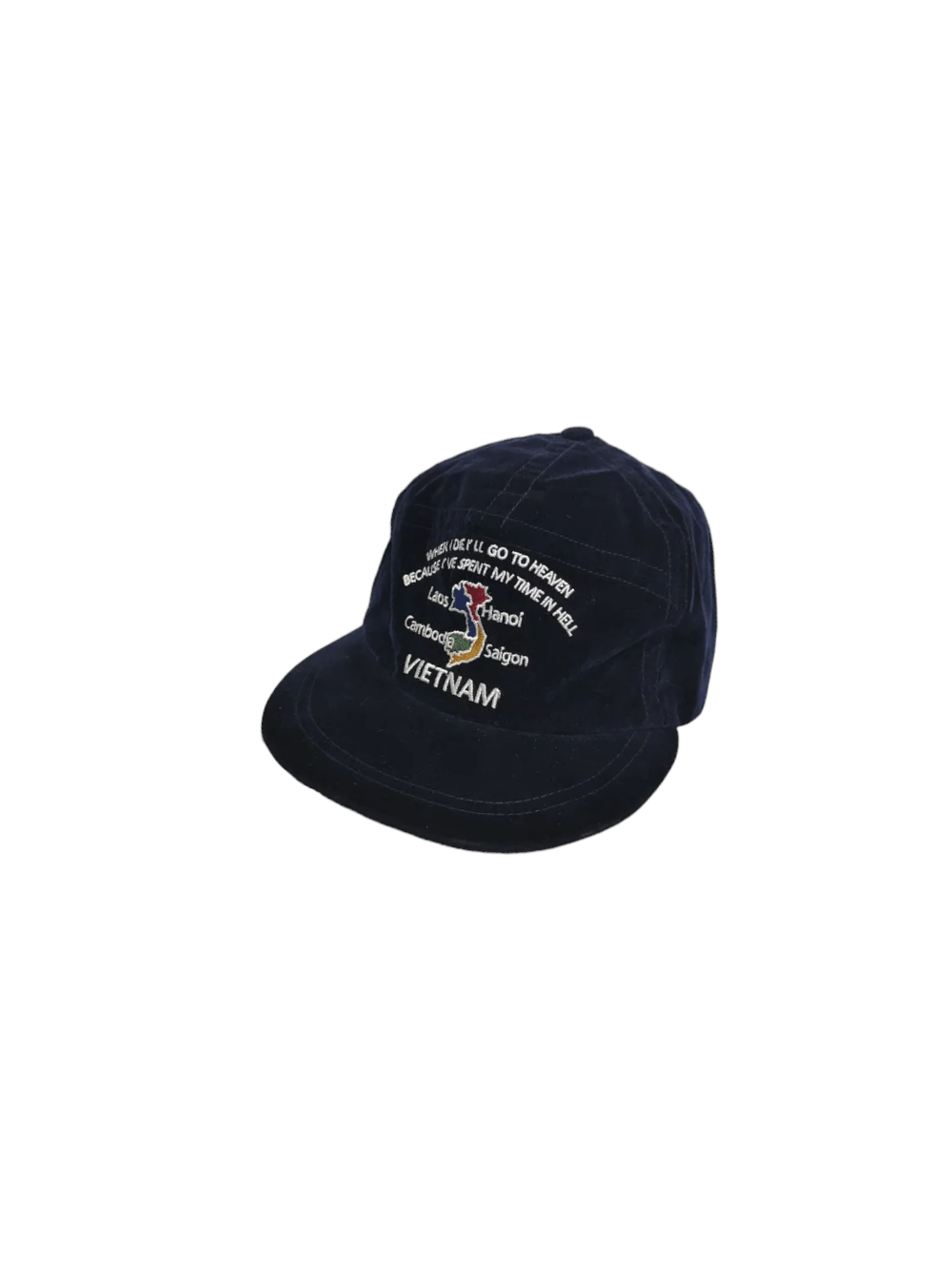Japanese Brand BASIQUENTI SUKAJAN SOUVENIR VIETNAM WAR VELVET VINTAGE CAP Size ONE SIZE - 1 Thumbnail