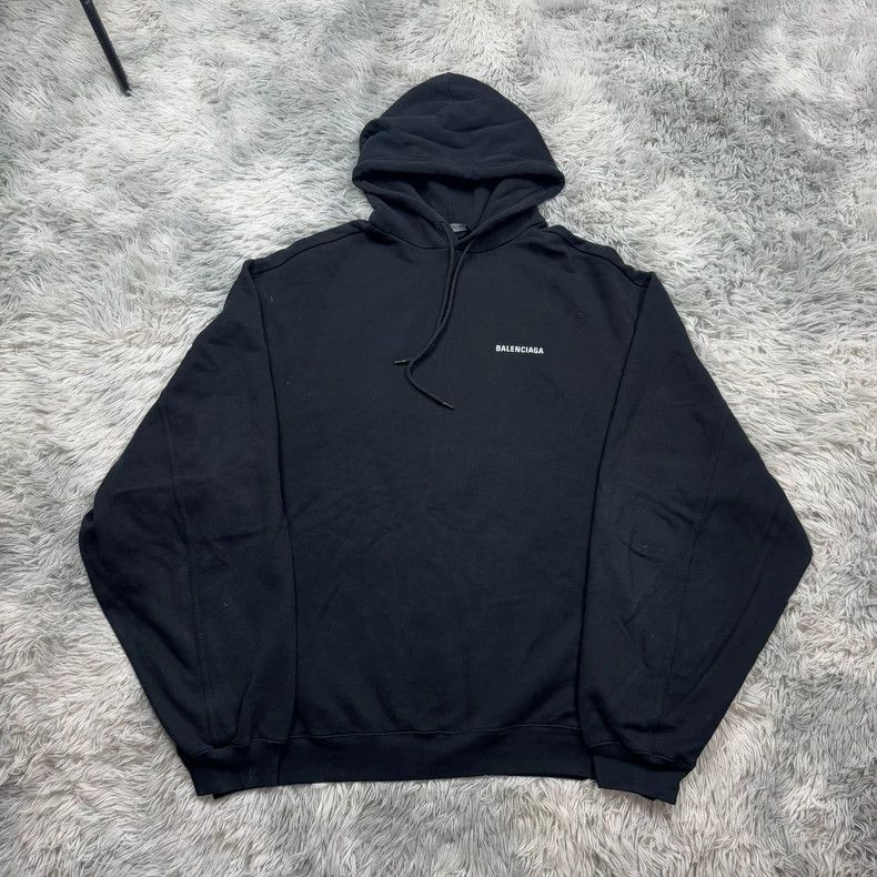 ⭐︎かぼ 様⭐︎BALENCIAGA NOCOMMENT HOODIE サイズ2 BALENCIAGA◇22AW/GAFFER HOODIE/2/コットン/ブラック/713677