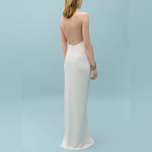 Victoria Beckham Mango x Victoria Beckham - Draped Halter maxi Dress medium Size M / US 6-8 / IT 42-44 - 4 Thumbnail