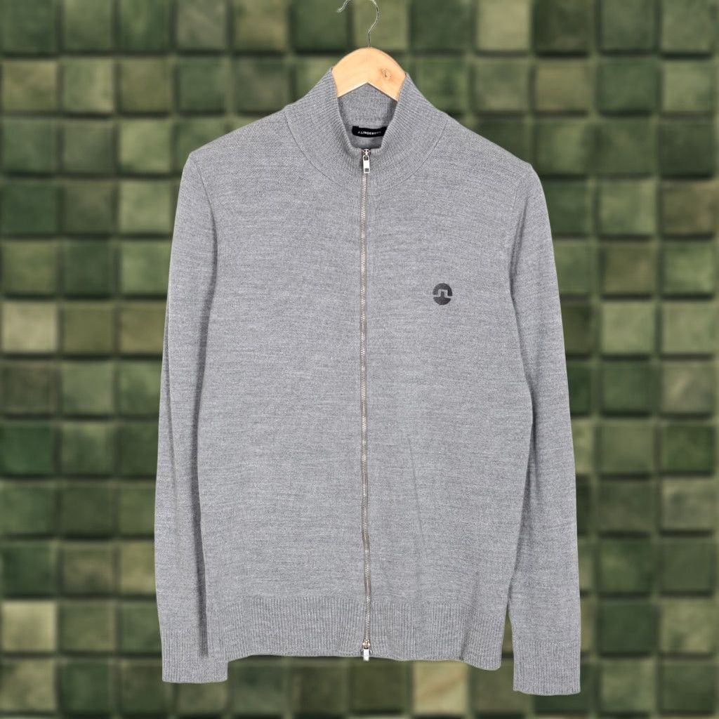 J.Lindeberg J.LINDEBERG Kian Full Zip Tour Merino Jumper Sweater Men L Grey VR3568 Size US L / EU 52-54 / 3 - 1 Thumbnail