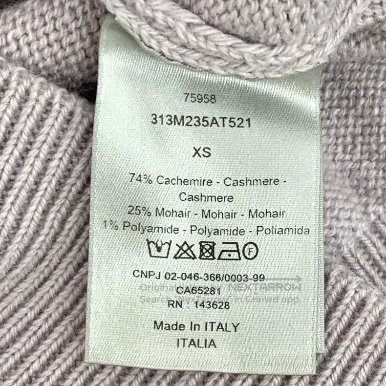 Dior Dior Purple logo embroidered cashmere round neck single-br Size US XS / EU 42 / 0 - 7 Thumbnail