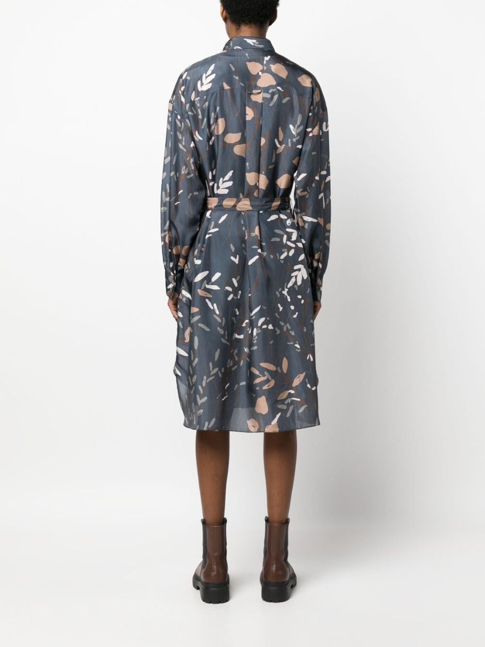 Brunello Cucinelli o1y0725 Mini Dress in Multicolor Size L / US 10 / IT 46 - 4 Thumbnail