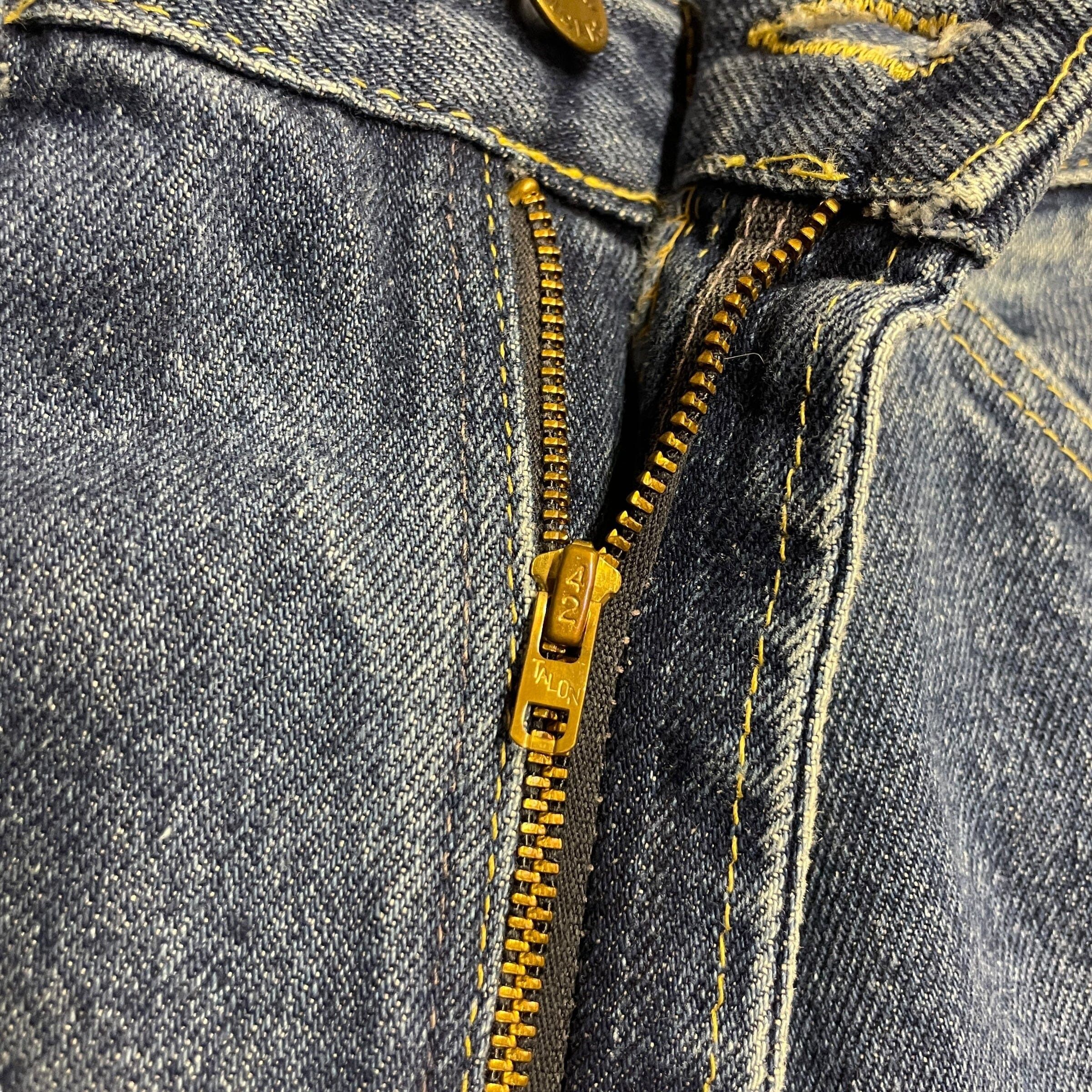 Lee 70s Lee Riders Vintage Denim Jeans With Talon 42 Zipper Size 31" Size US 31 - 3 Thumbnail