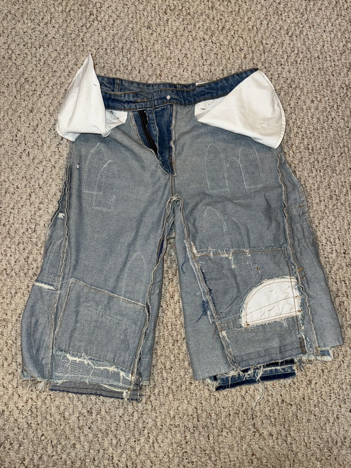 Who Decides War WDW PATCHED ARCH REPAIRED BLOWOUT SHORTS Size US 30 / EU 46 - 8 Thumbnail