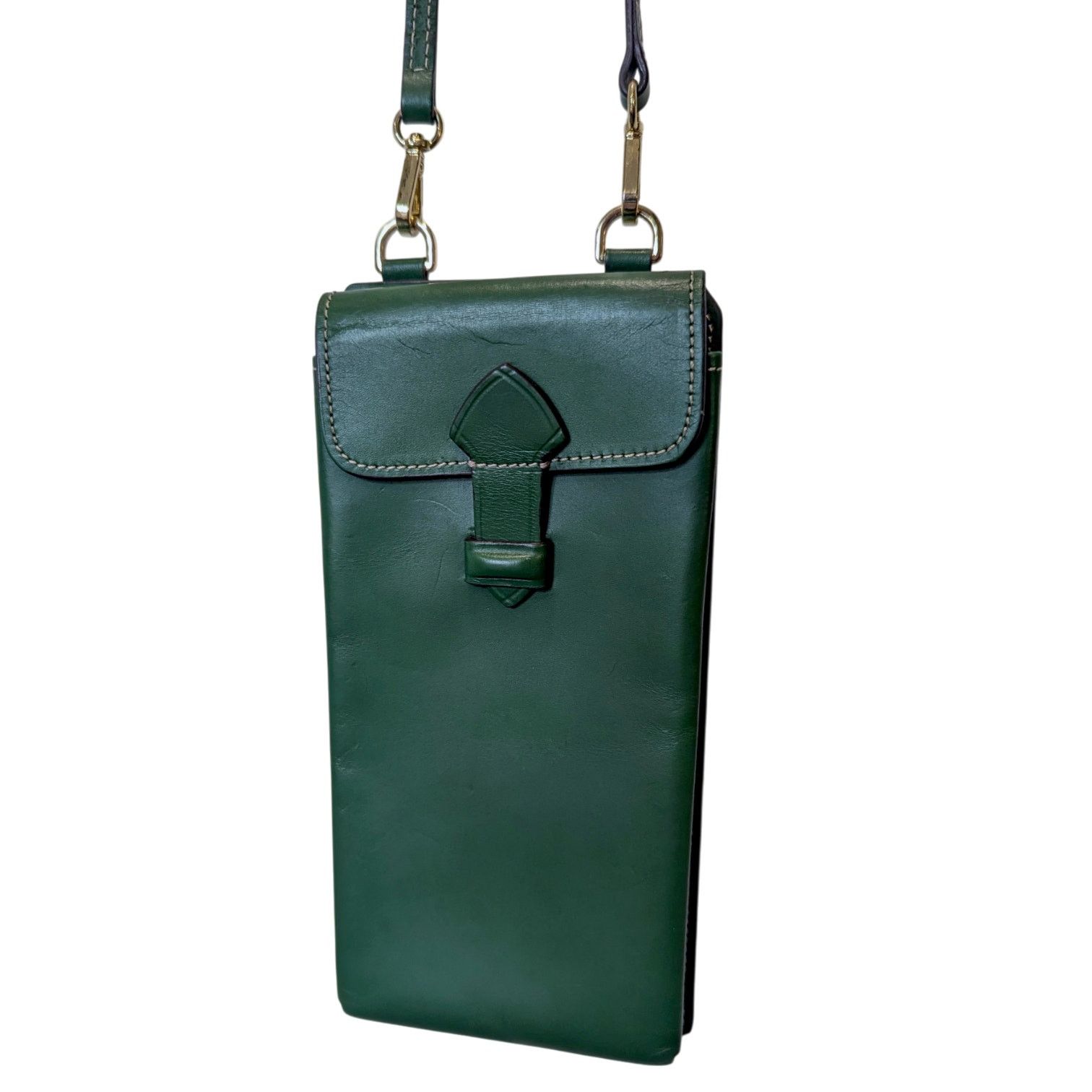 Other Ann Mashburn Green Leather Cell Phone Bag Crossbody Size ONE SIZE - 6 Thumbnail