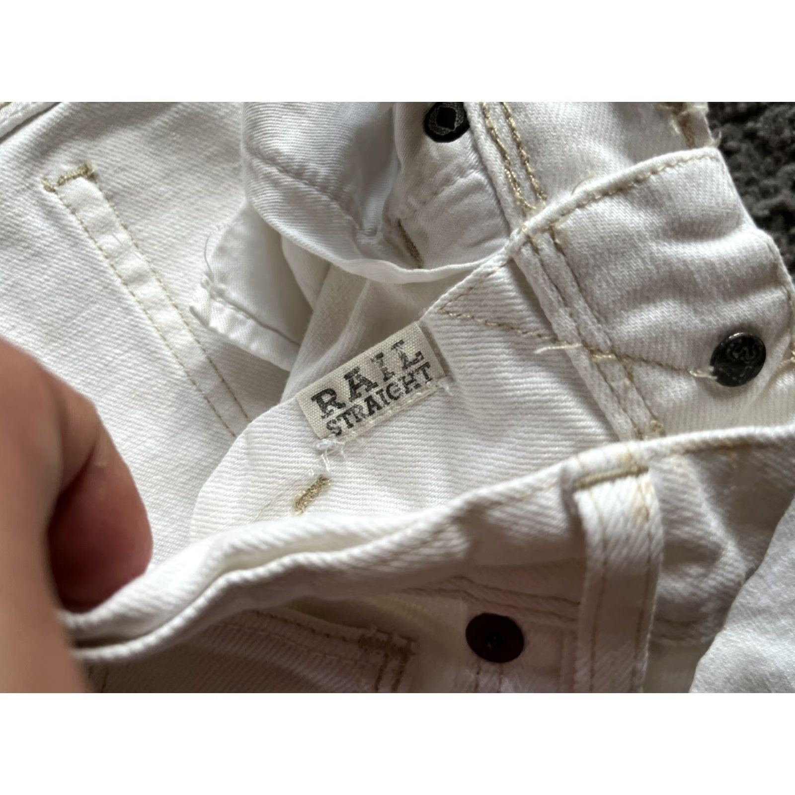 Madewell Madewell White Rail Straight Leg Denim Jeans Women Sz 24x32 Size 42" / US 20 - 7 Thumbnail