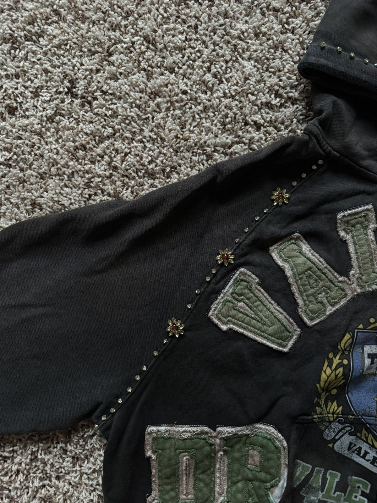 Vale Vale Forever Black Green Gem Zip Up Hoodie State Legacy Size US L / EU 52-54 / 3 - 8 Thumbnail