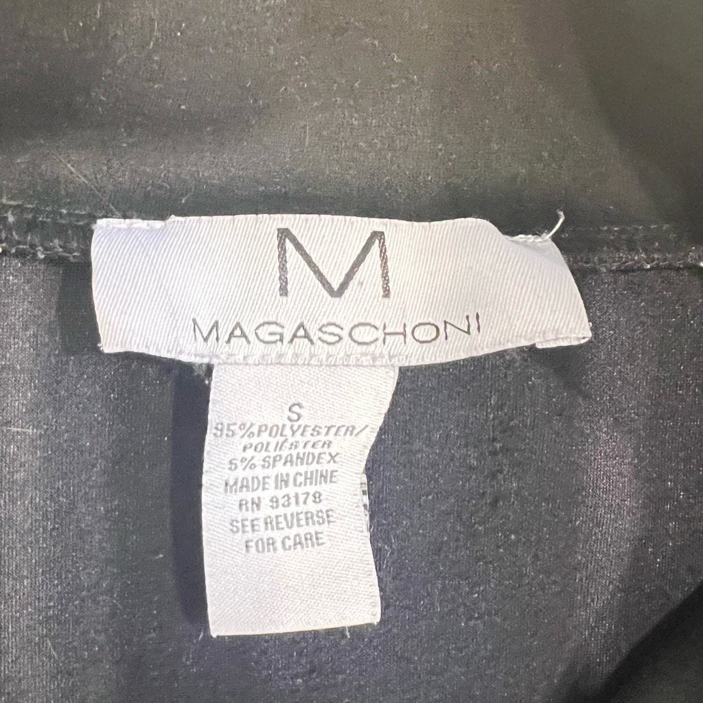Magaschoni Magaschoni, Scuba Quarter Zip Pullover Solid Black Faux Suede, Women's Small Size S / US 4 / IT 40 - 5 Thumbnail
