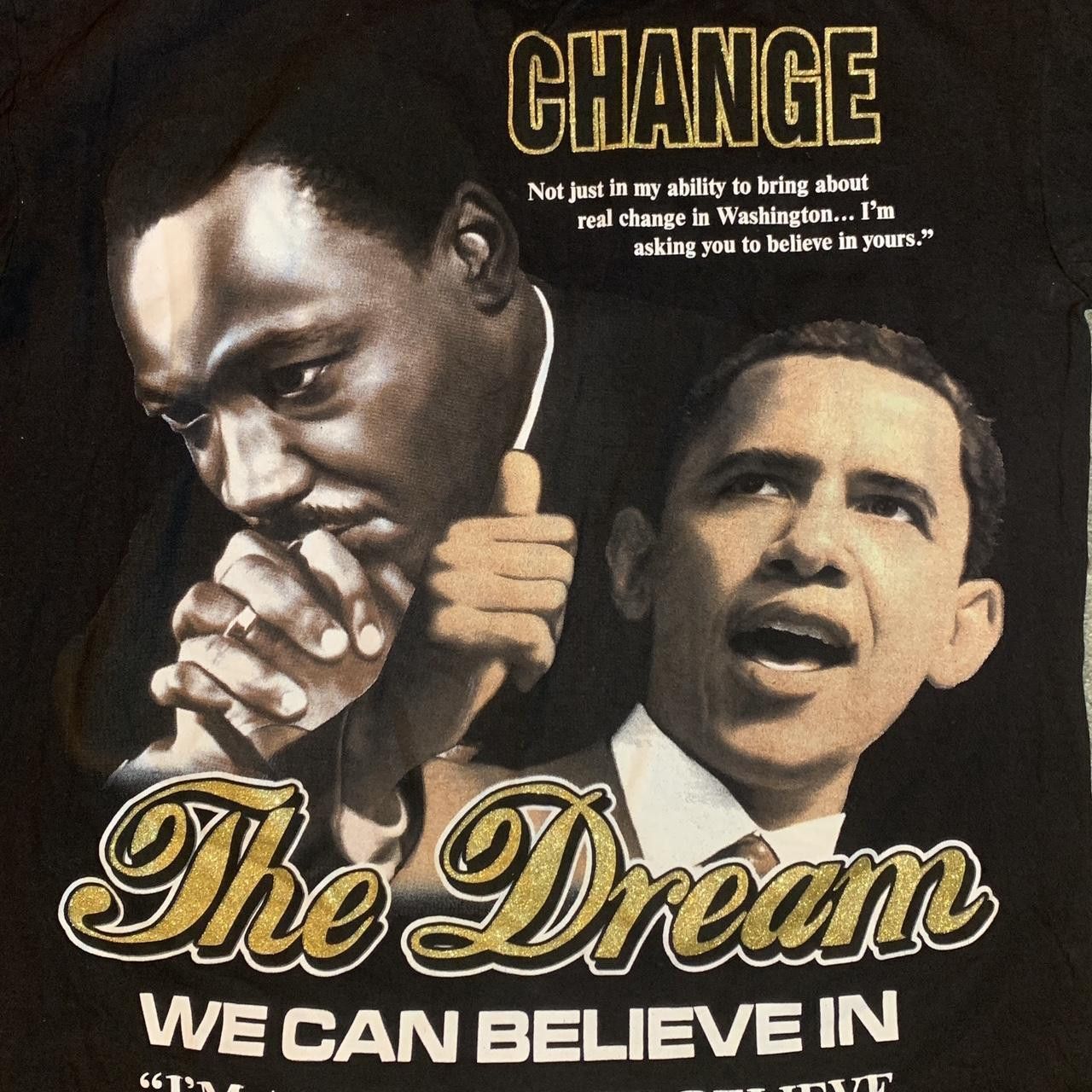 Vintage Obama X MLK 2008 rap tee political campaign shirt Size US L / EU 52-54 / 3 - 2 Thumbnail