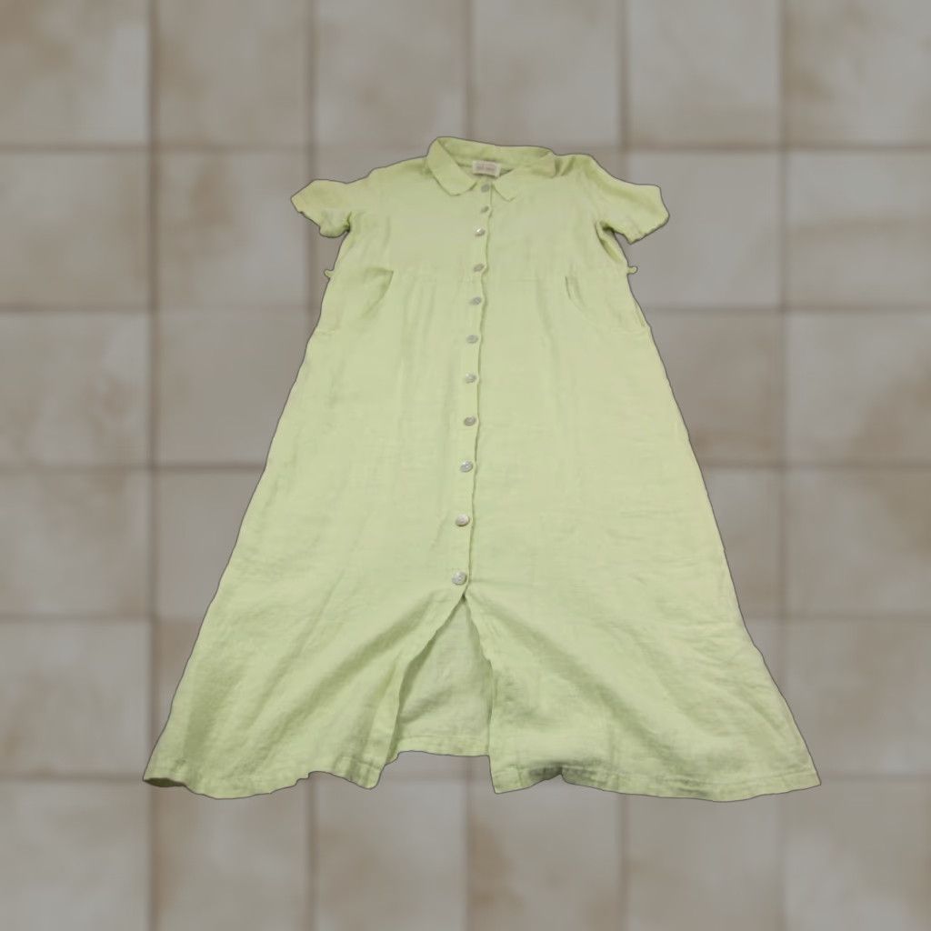 Vintage VINTAGE Dulcinea Dress Womens Sz 1 Green Maxi 100% Linen MOD 80s 90s Made in USA Dress Womens Linen Green Maxi 80s 90s Dulcinea Size 1 Size XS / US 0-2 / IT 36-38 - 1 Thumbnail