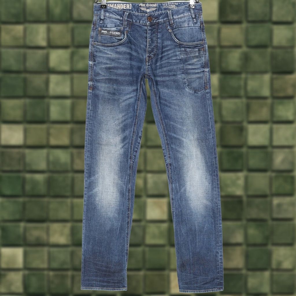 Vintage PME LEGEND Slim Straight Stretch Jeans Men W30 L34 DZ4406 Blue Denim 5-Pocket Rise Mid 30/34 Regular Jeans Mens Size US 30 / EU 46 - 1 Thumbnail