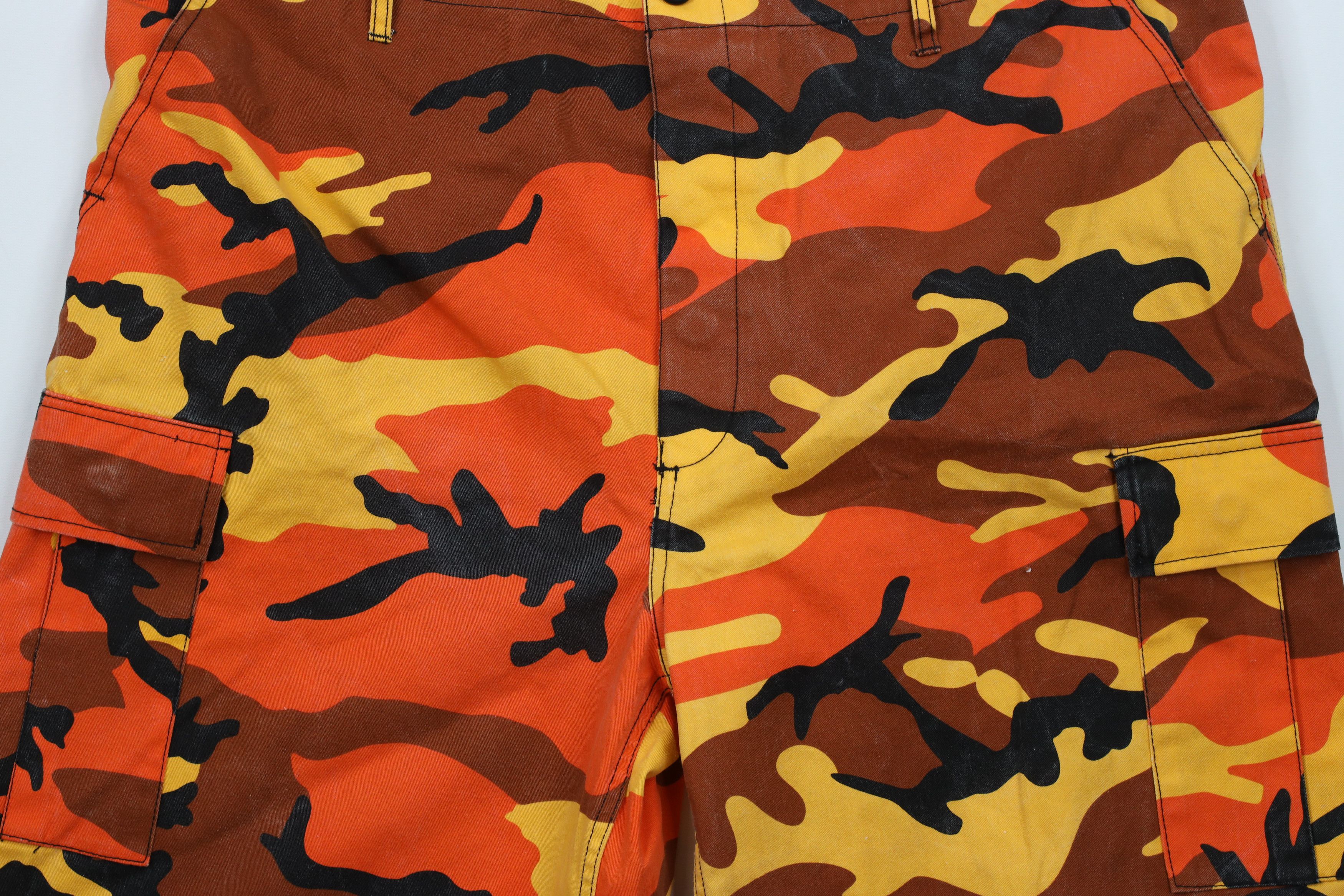 Rothco × Vintage Vintage Rothco Military BDU Camouflage Cargo Shorts Orange Size US 36 / EU 52 - 3 Thumbnail