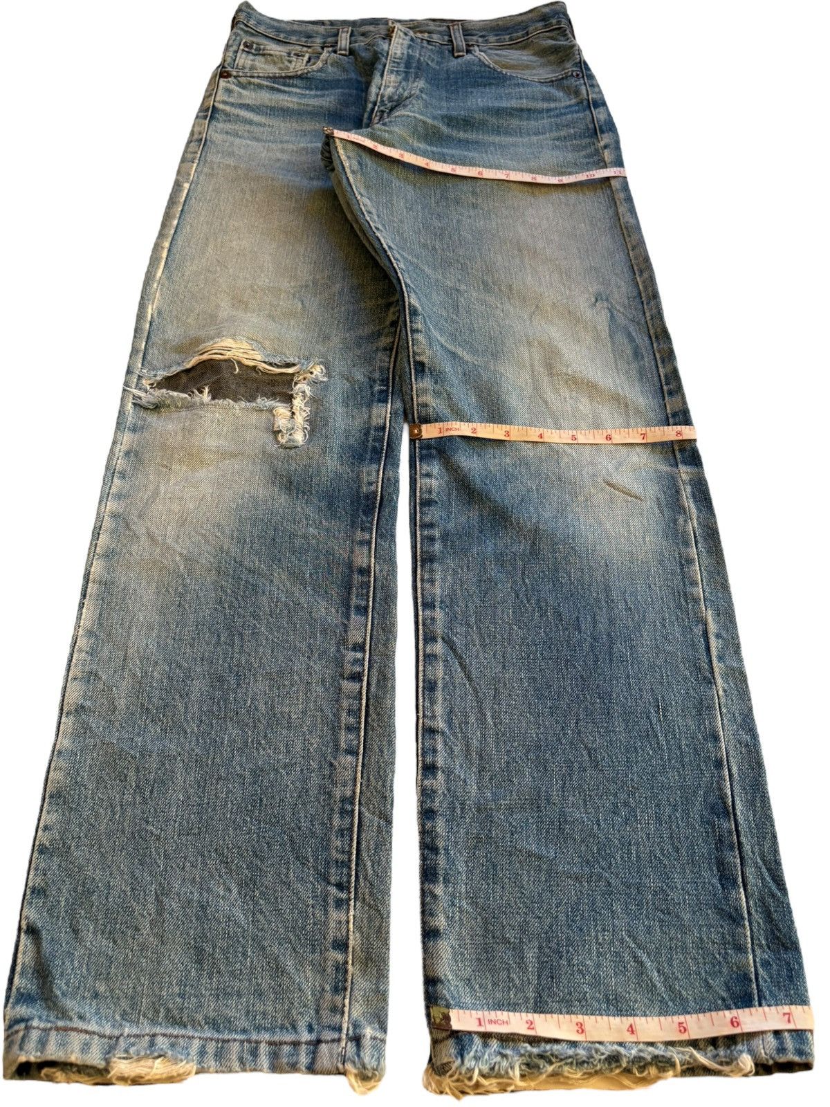 Levi's Vintage 90s Levis 502XX Big E Selvedge Patch Mud Wash Jeans Size US 29 - 15 Thumbnail