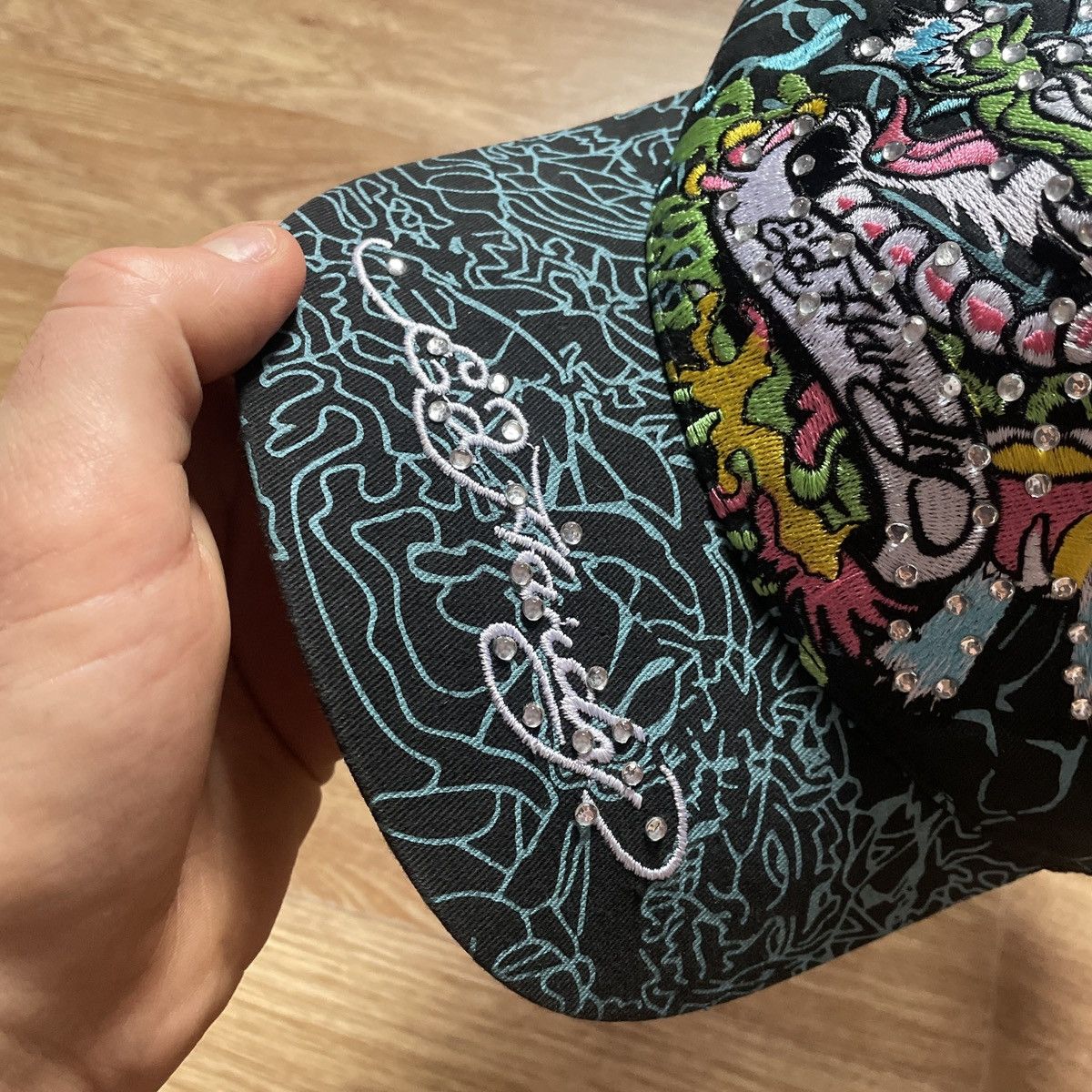 Ed Hardy Ed Hardy By Christian Audigier Dragon Snapback Cap Tattoo Size ONE SIZE - 4 Thumbnail