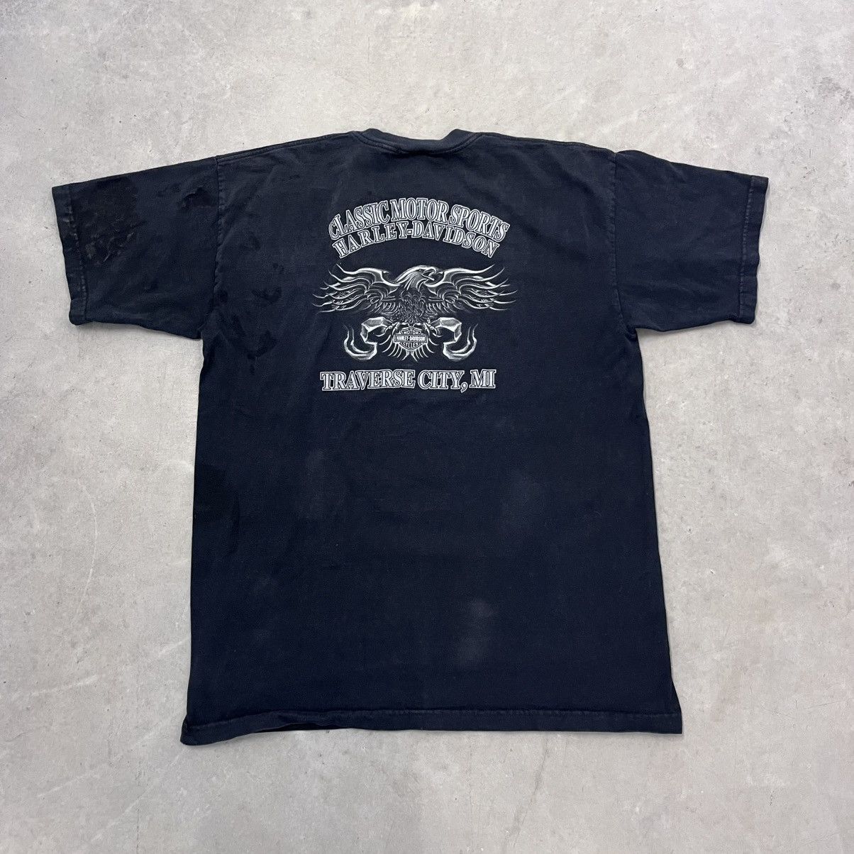 Harley Davidson × Vintage Vintage Harley Davidson "Rule the Road" XL black T shirt Y2K Size US XL / EU 56 / 4 - 3 Thumbnail