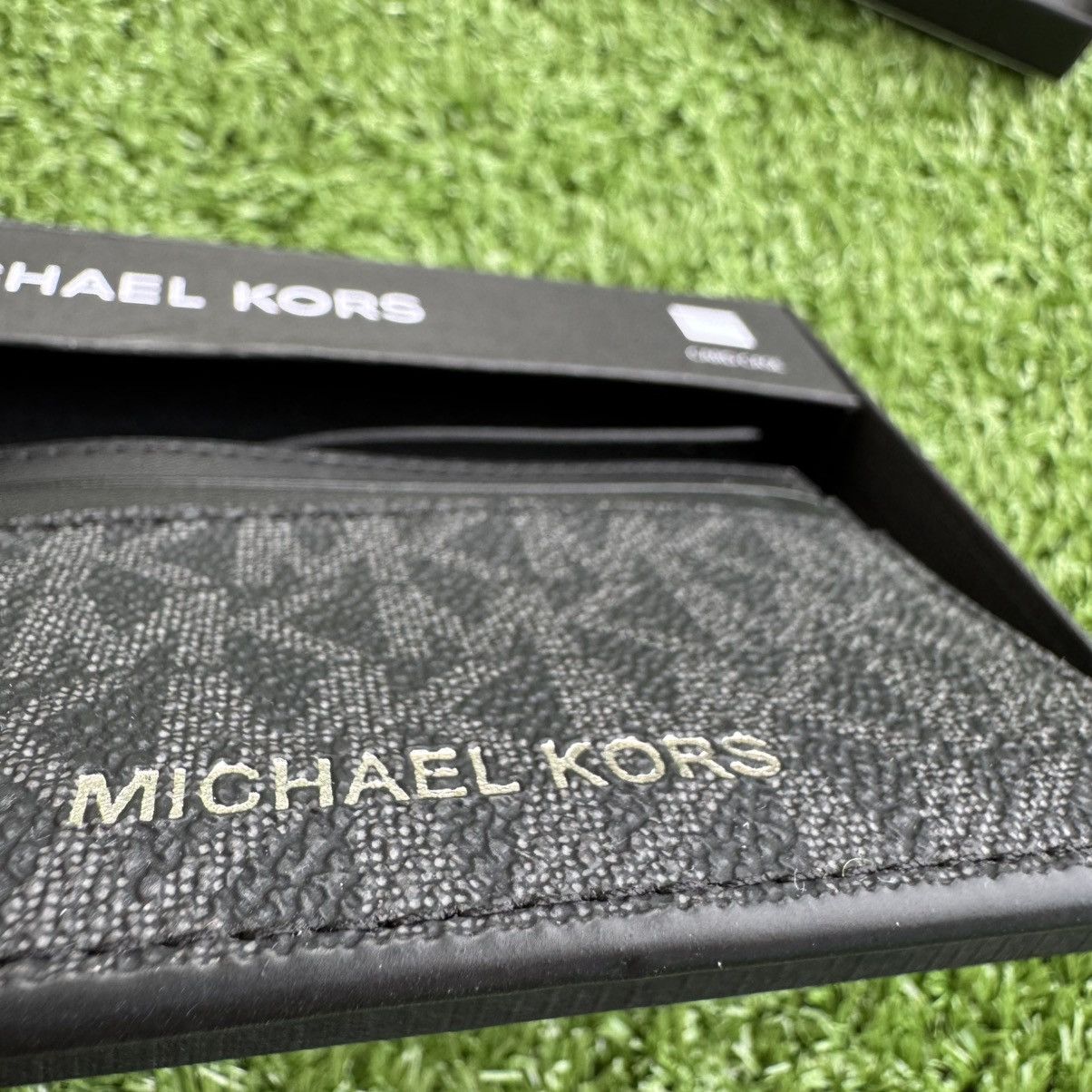Michael Kors × Vintage Michael Kors Black Monogram Jet Set Leather Card Case Wallet Size ONE SIZE - 3 Thumbnail
