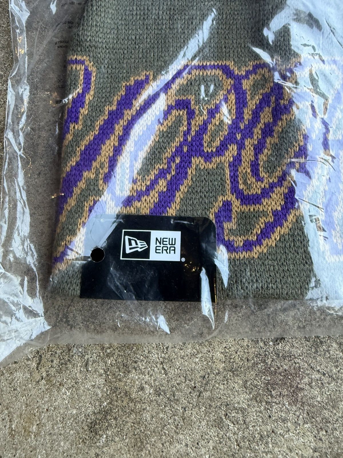 Supreme Supreme SS26 Cursive New Era beanie Olive/Purple Size ONE SIZE - 3 Thumbnail