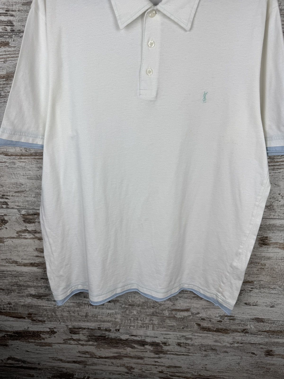 Yves Saint Laurent Mens Vintage Yves Saints Laurent polos ysl luxury rare tee Size US L / EU 52-54 / 3 - 3 Thumbnail