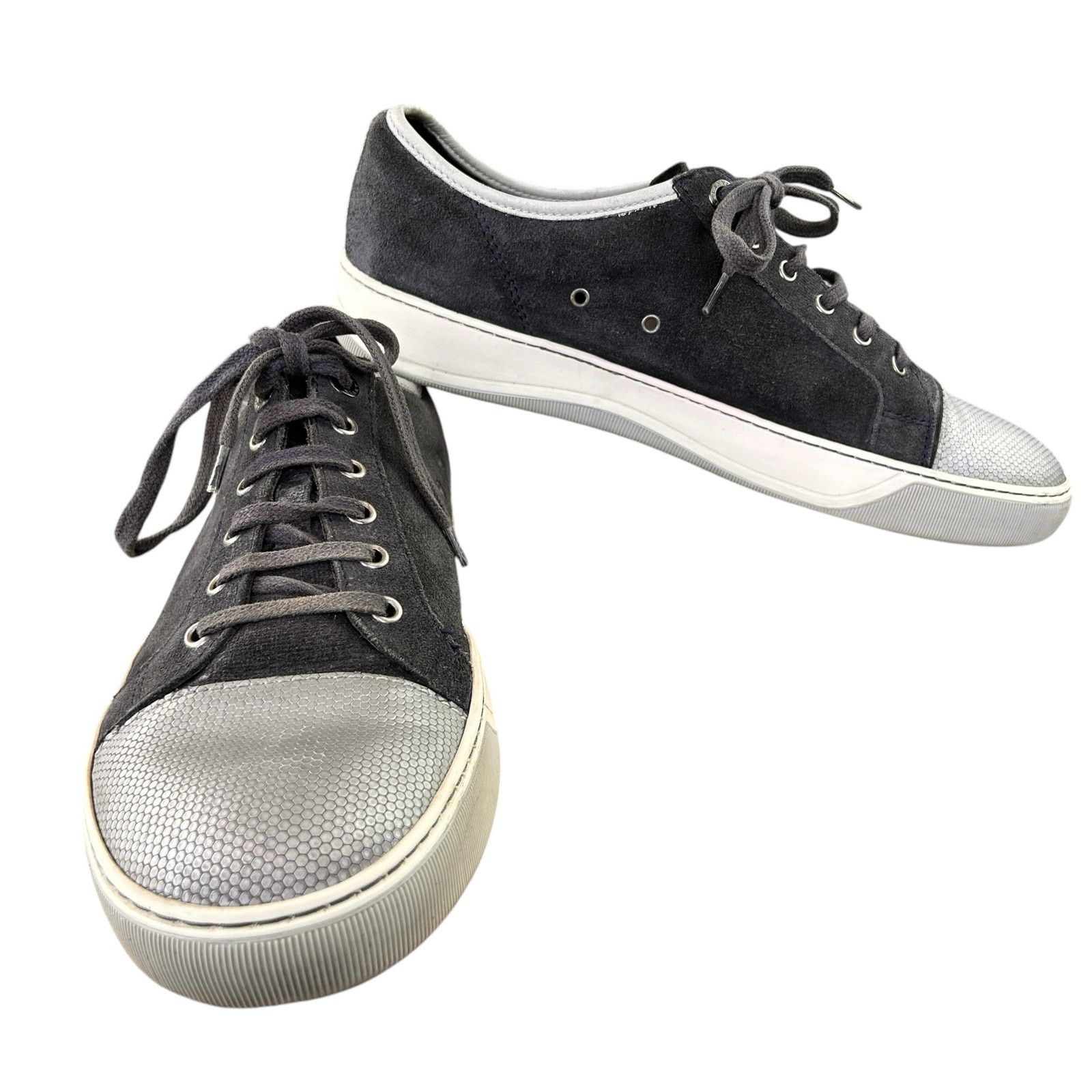 Lanvin Low Top Sneaker Mens  9 Leather Taupe Gray Italy Quiet Luxury Minimalist Lanvin Men main image 4
