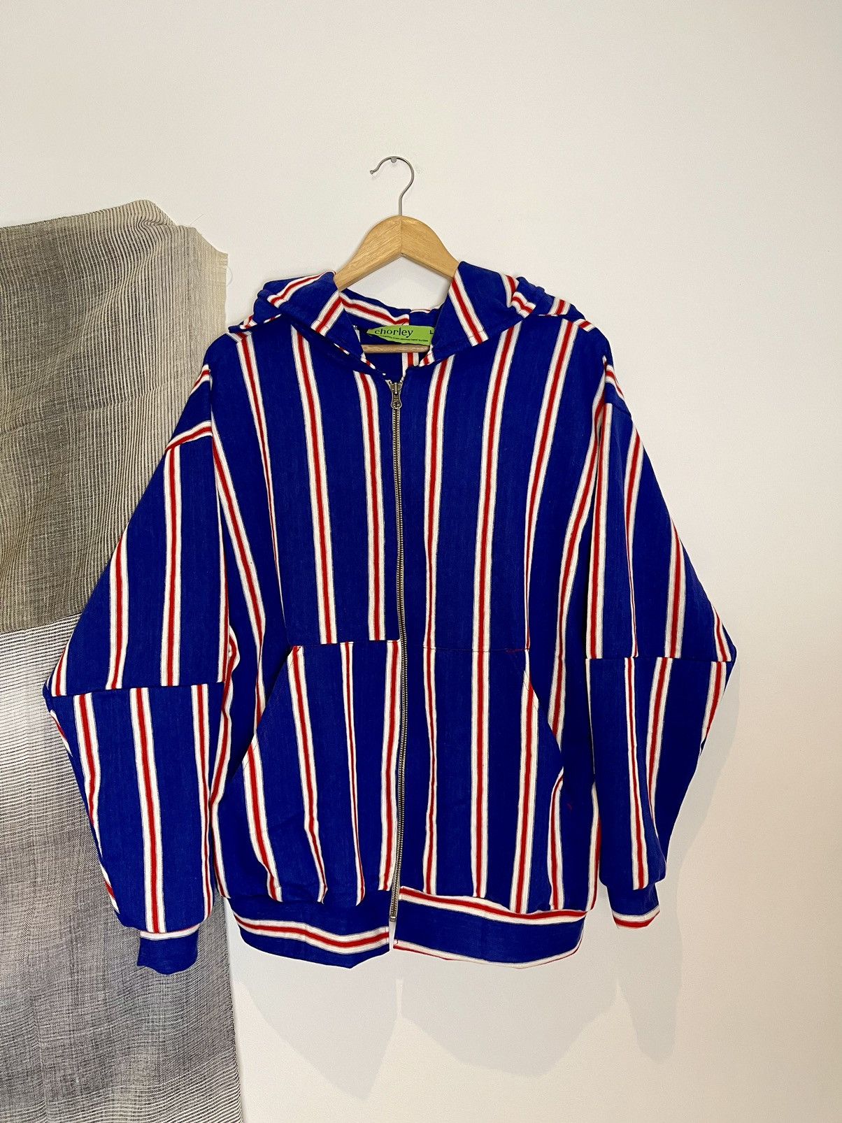 Chorley Ss24 striped military zip up hoodie vizor hood oversized Size US L / EU 52-54 / 3 - 4 Thumbnail